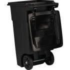 Toter 32 Gal. Black Outdoor Trash Can With Attached Lid and Wheels Image 5