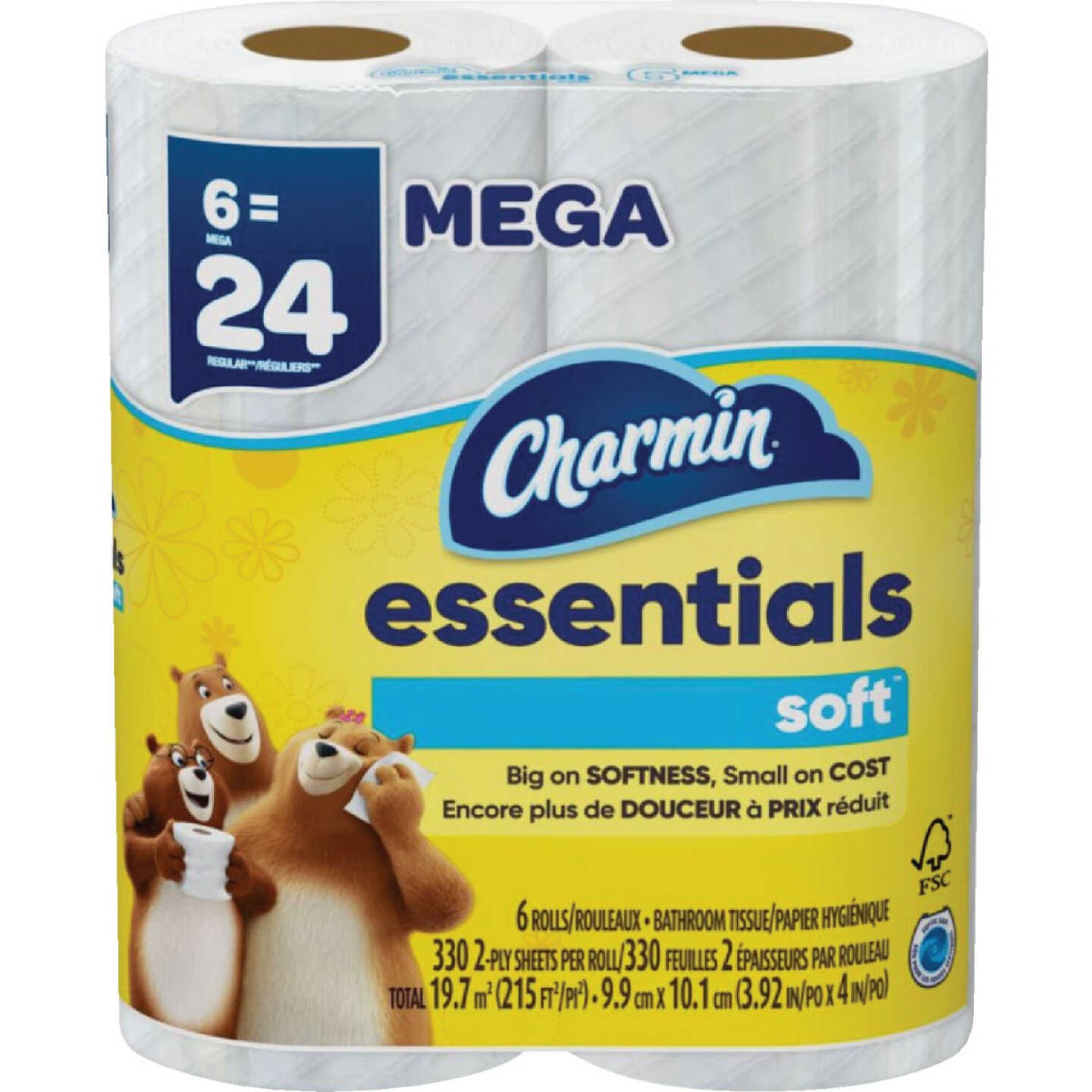 Charmin Essentials Soft Toilet Paper (6 Mega Rolls) Image 4