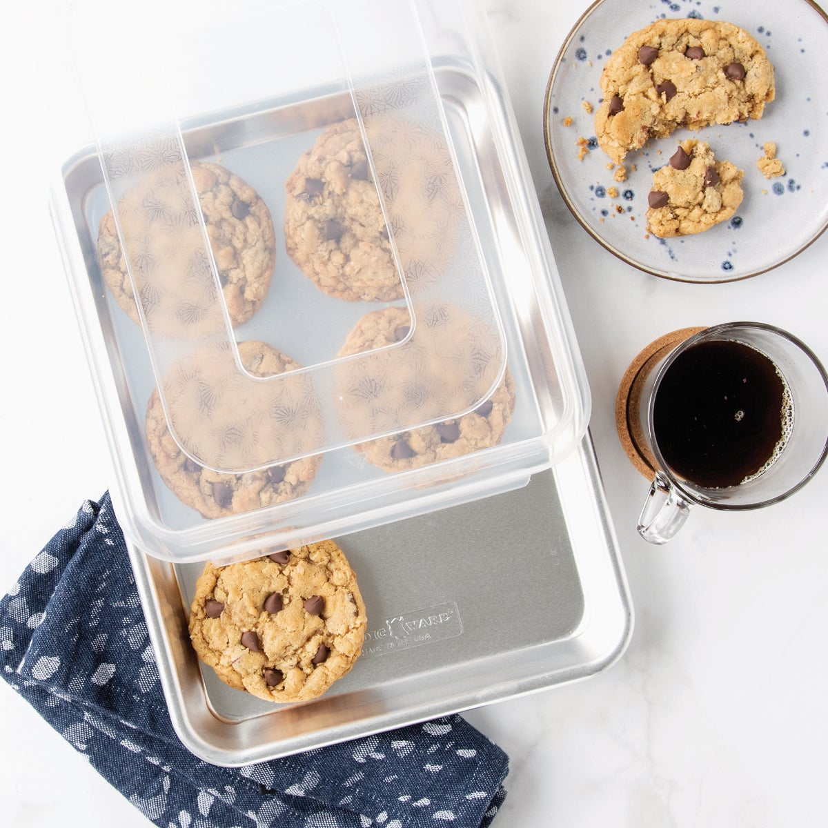 Nordic Ware Naturals Baker's 9.5 In. W. x 13 In. L. Quarter Sheet Baking Pan with Lid Image 2