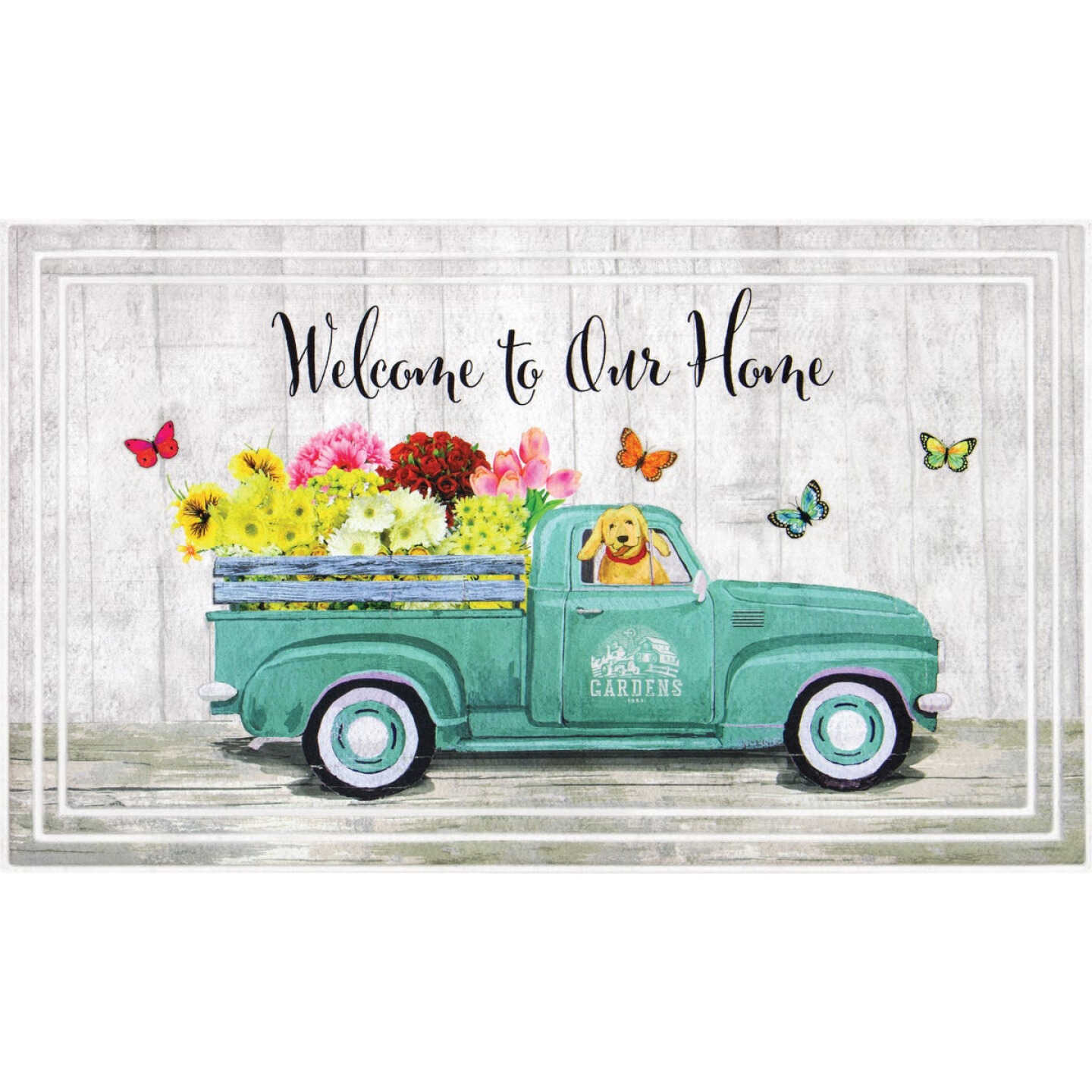 Apache Fashionables Welcome To Our Home Garden Truck Door Mat Image 1
