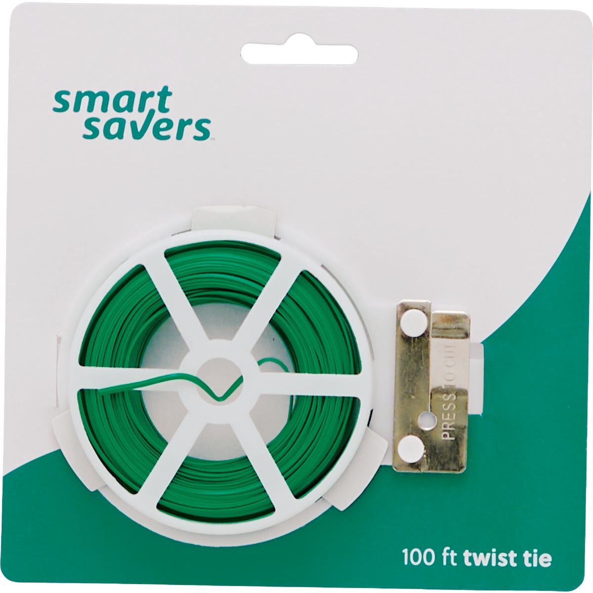 Smart Savers 100 Ft. Green Rubber Twist Tie