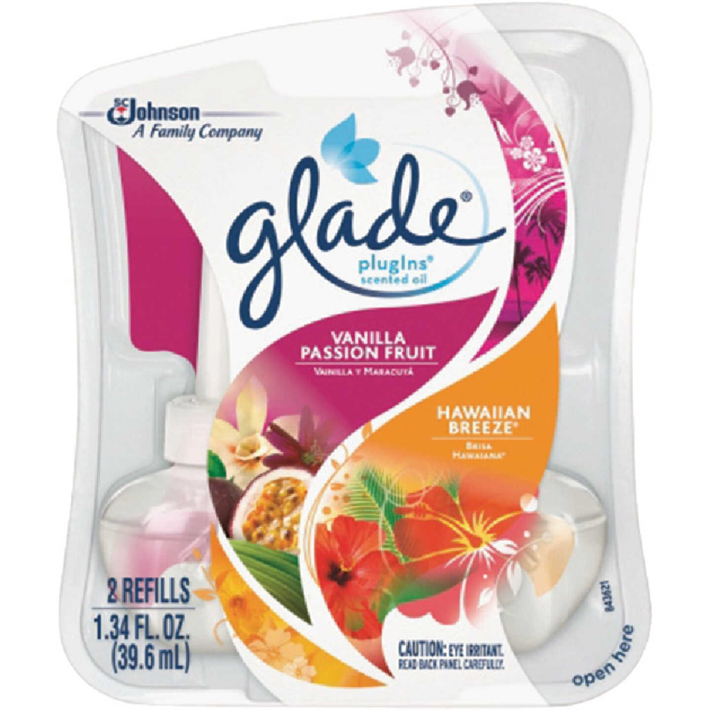 Glade PlugIns Passion Fruit/Hawaiian Breeze Scented Oil Air Freshener Refill (2-Count) Image 1