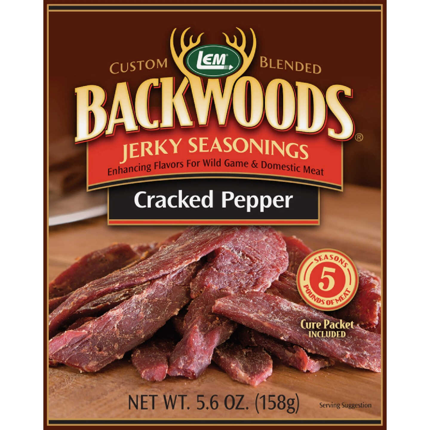 LEM Backwoods 5.6 Oz. Cracked Pepper Jerky Seasoning Image 1