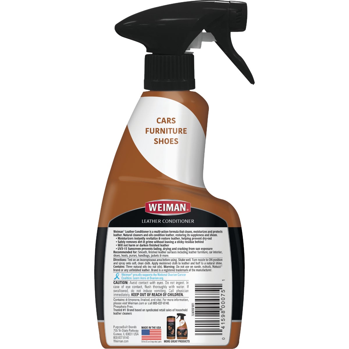 Weiman 12 Oz. Trigger Spray Leather Care Cleaner & Polish Image 2