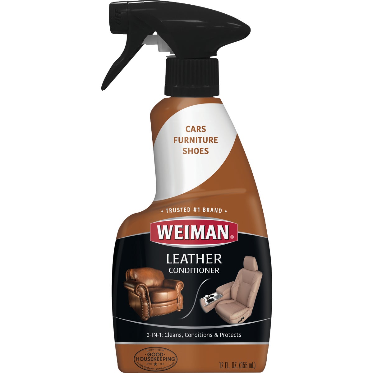 Weiman 12 Oz. Trigger Spray Leather Care Cleaner & Polish