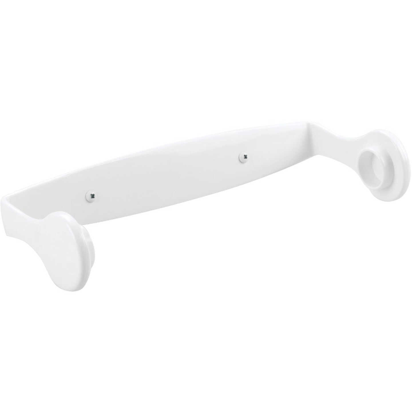 iDesign Clarity Wall Mount White Plastic Paper Towel Holder Image 1