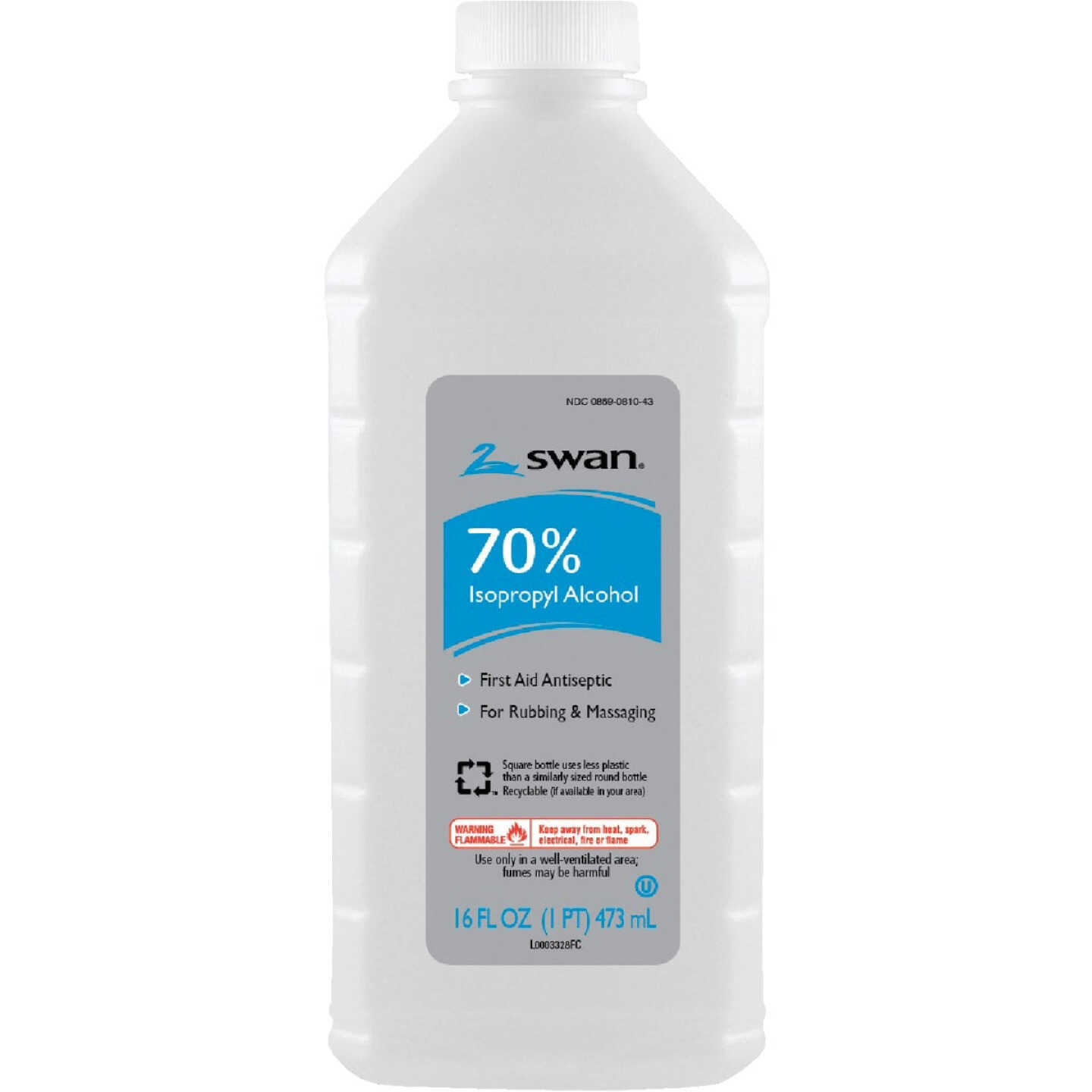 Swan 16 Oz. 70% Isopropyl Rubbing Alcohol Image 1