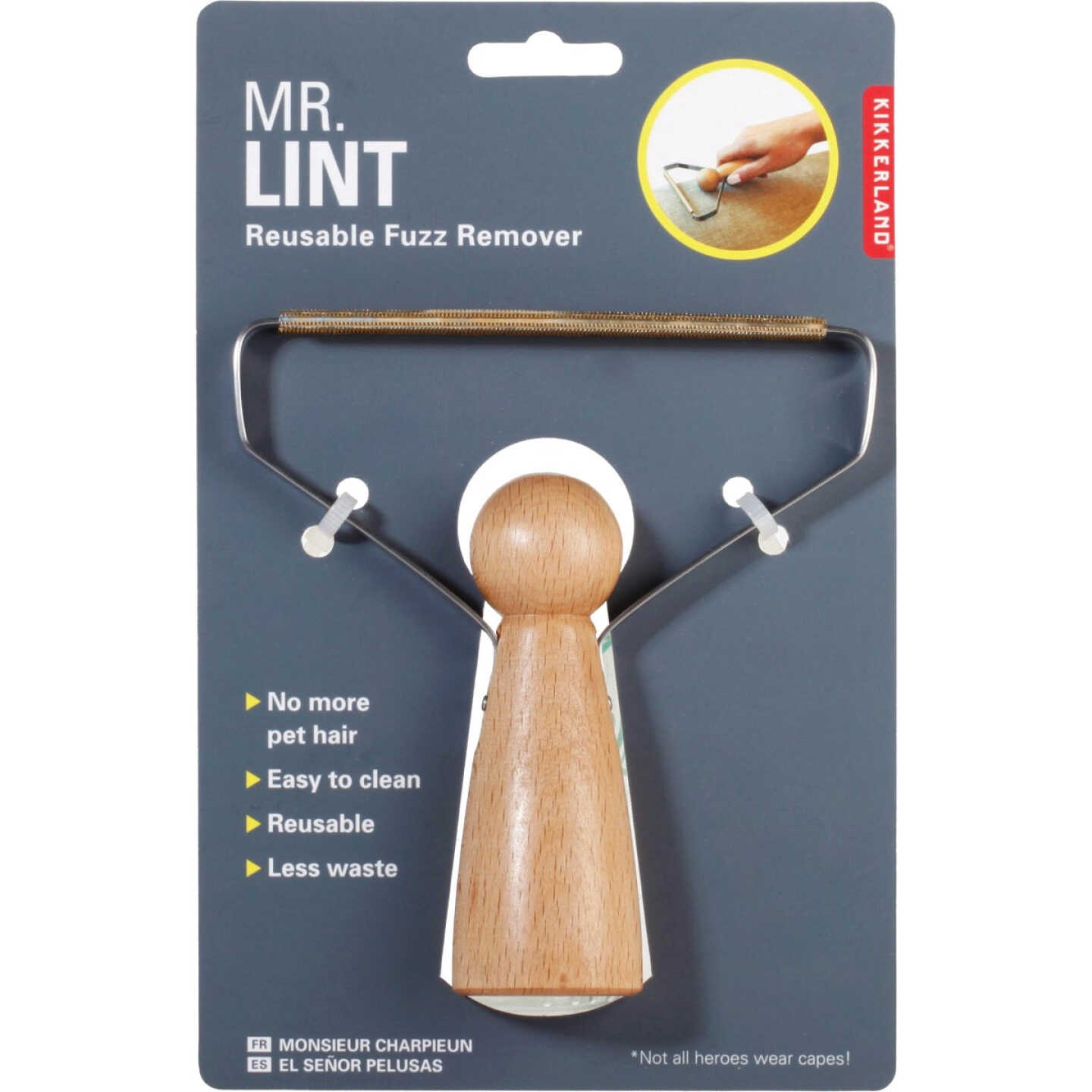 Kikkerland Mr. Lint Compact Reusable Lint Remover Image 3