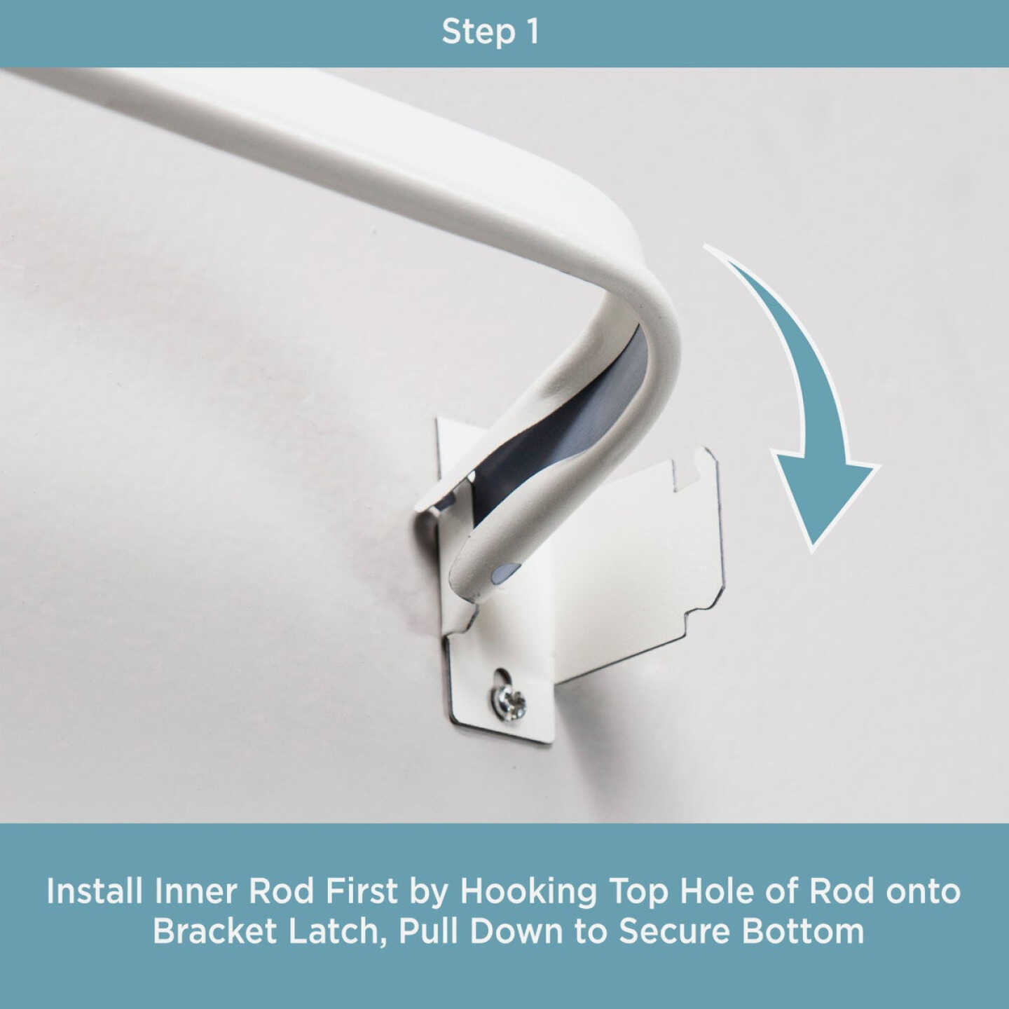 Kenney 48 In. To 86 In. Double White Curtain Rod Image 6