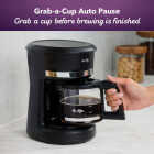 Mr. Coffee Mini Brew Switch Coffee Maker, 5-Cup Coffee Maker, Black Image 4