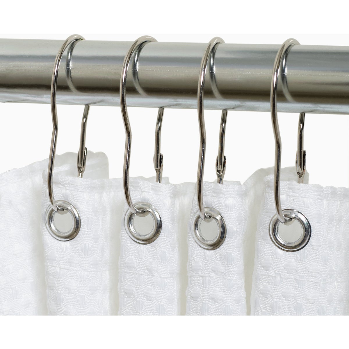 Zenith Zenna Home Chrome Plain Shower Curtain Hook (12 Count) Image 2