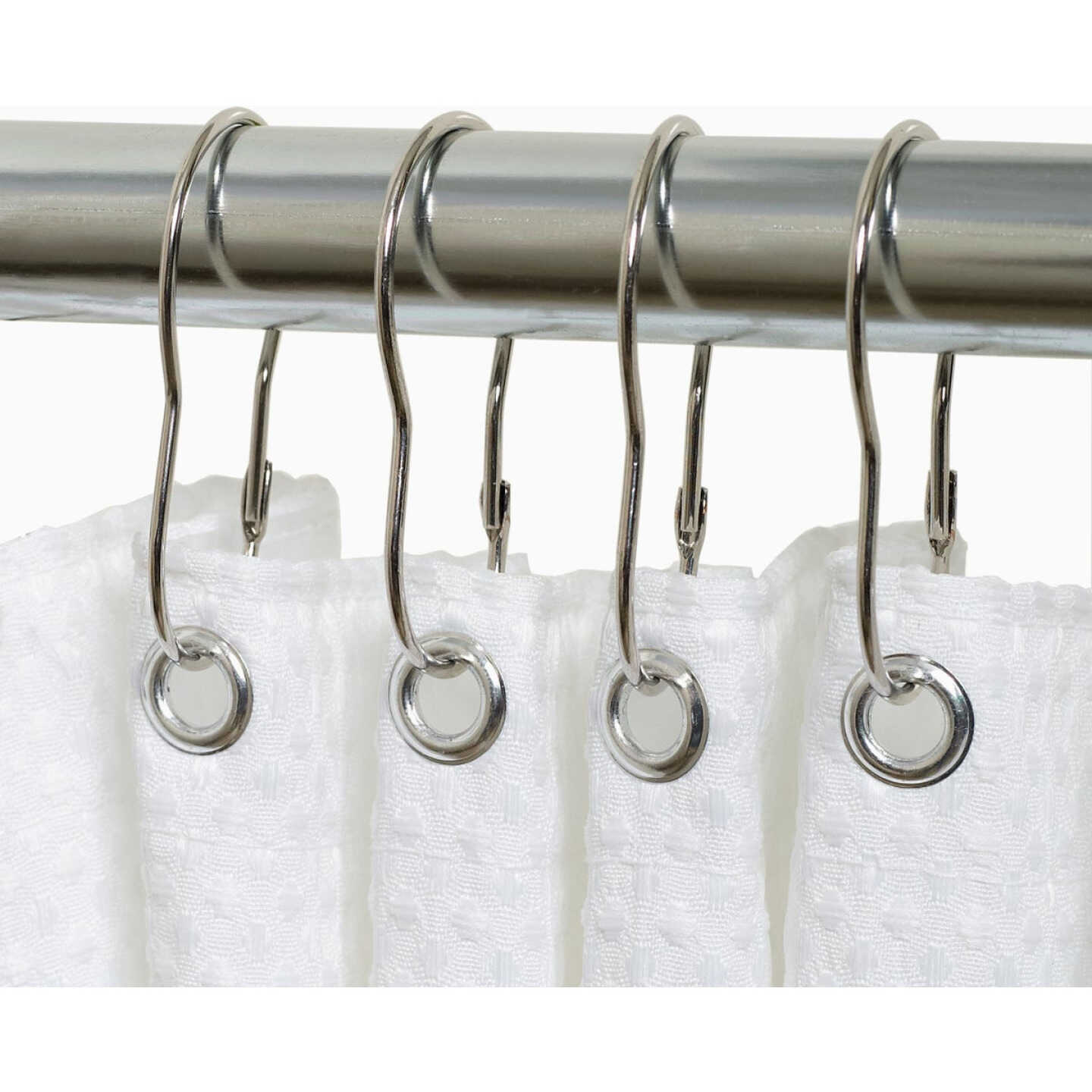 Zenith Zenna Home Chrome Plain Shower Curtain Hook (12 Count) Image 2