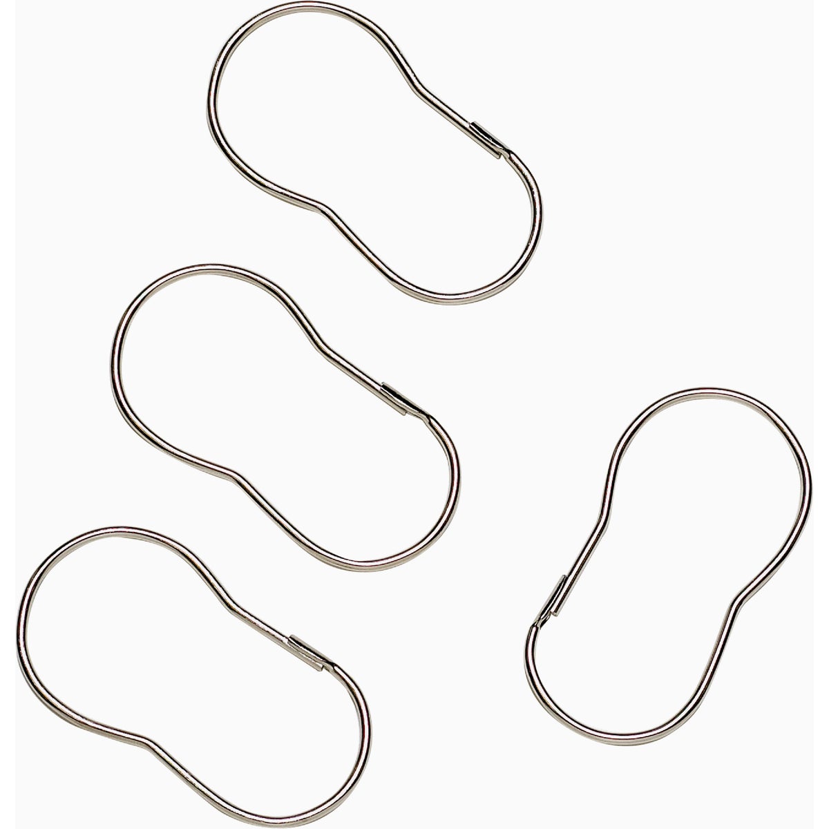 Zenith Zenna Home Chrome Plain Shower Curtain Hook (12 Count) Image 4