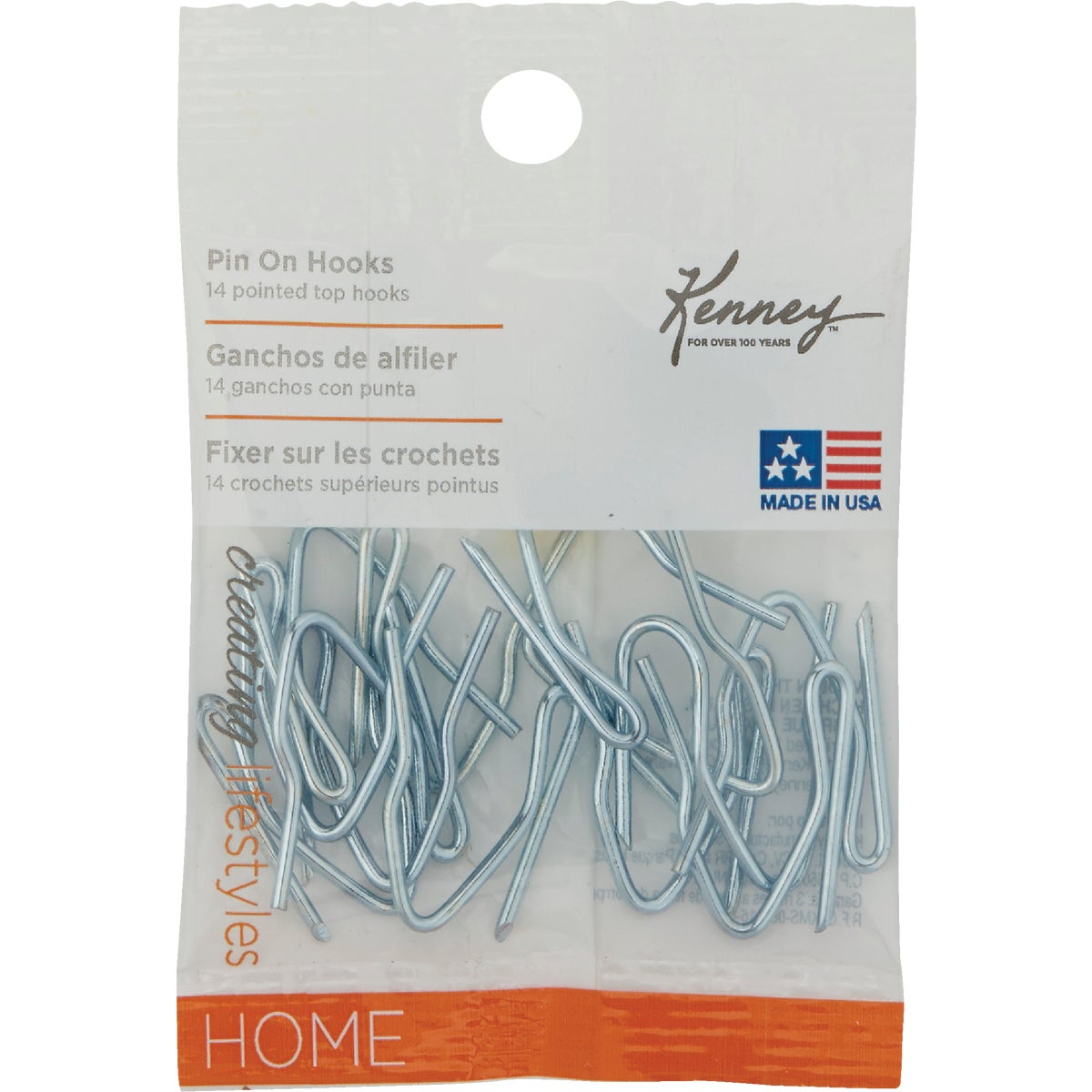 Kenney Heavy-Duty Drapery Pin-On Hook (14-Pack) Image 2