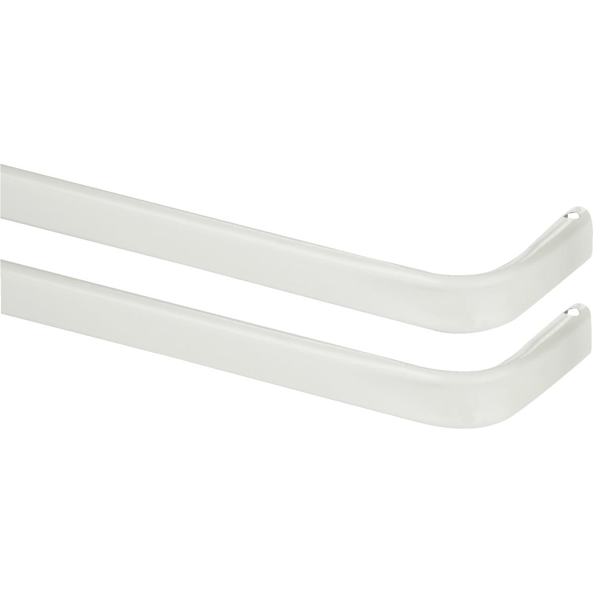 Kenney 28 In. To 48 In. 1-1/2 In. Double White Curtain Rod