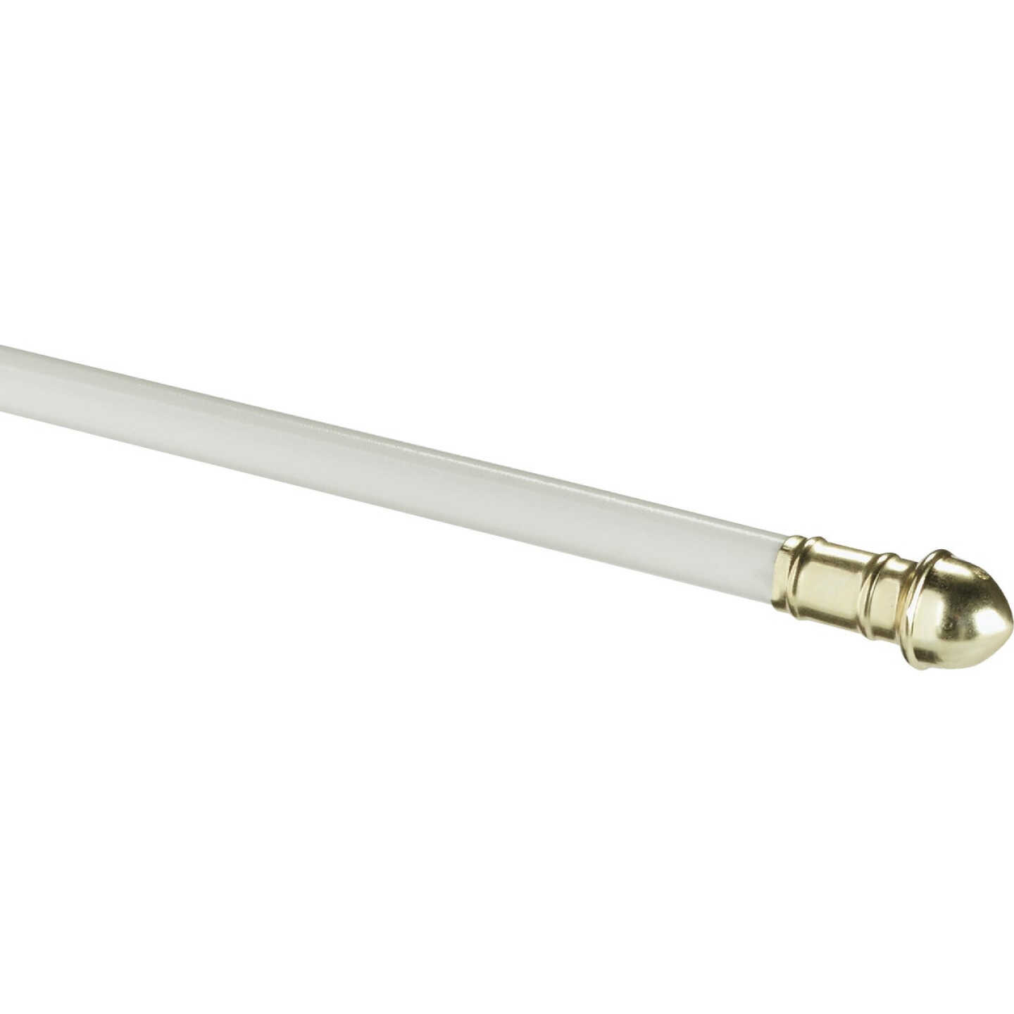 Kenney Dresden 28 In. To 48 In. 7/16 In. Standard Cafe Rod, White Image 1