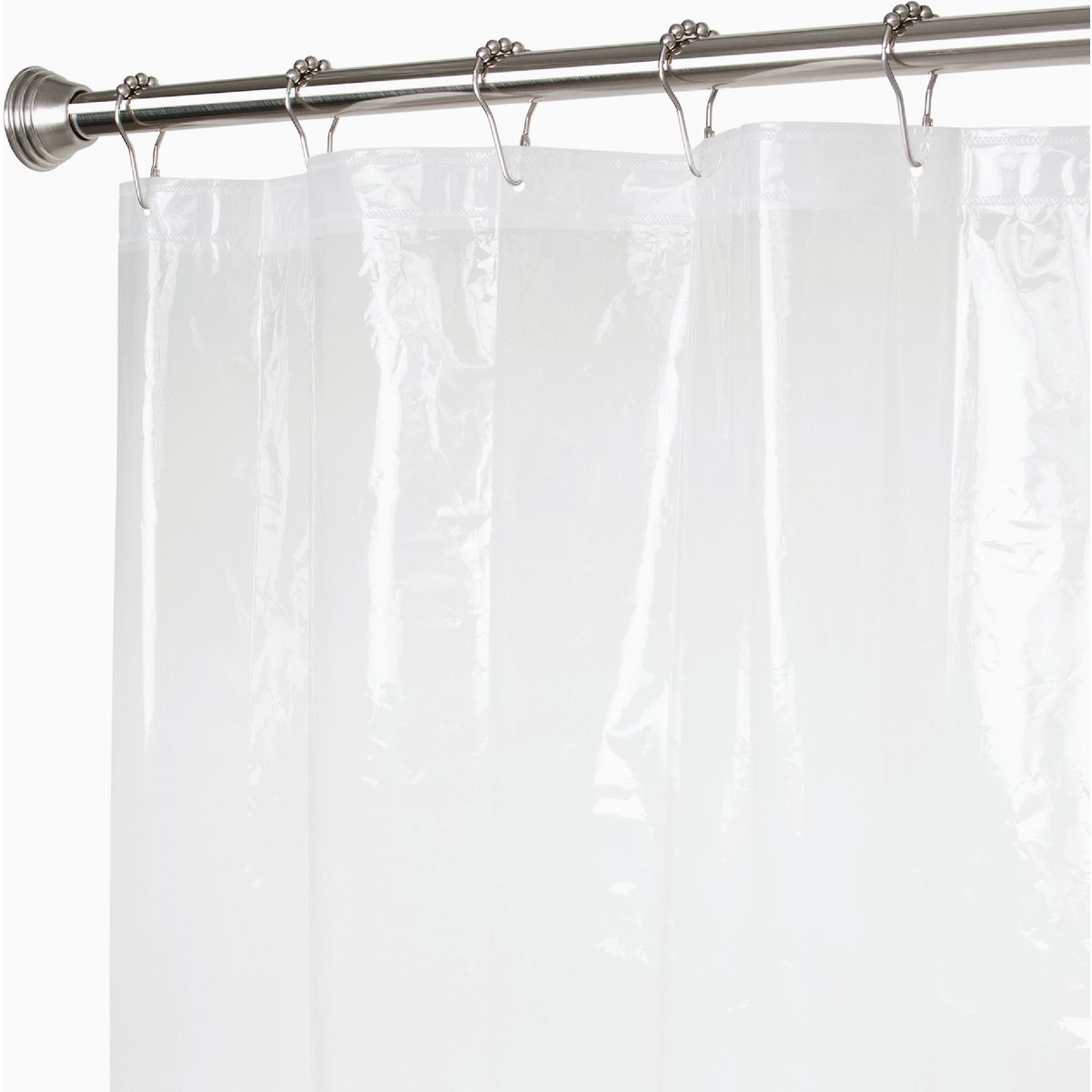 Zenith Zenna Home 70 In. x 72 In. Clear Lightweight PEVA Shower Curtain Liner Image 3
