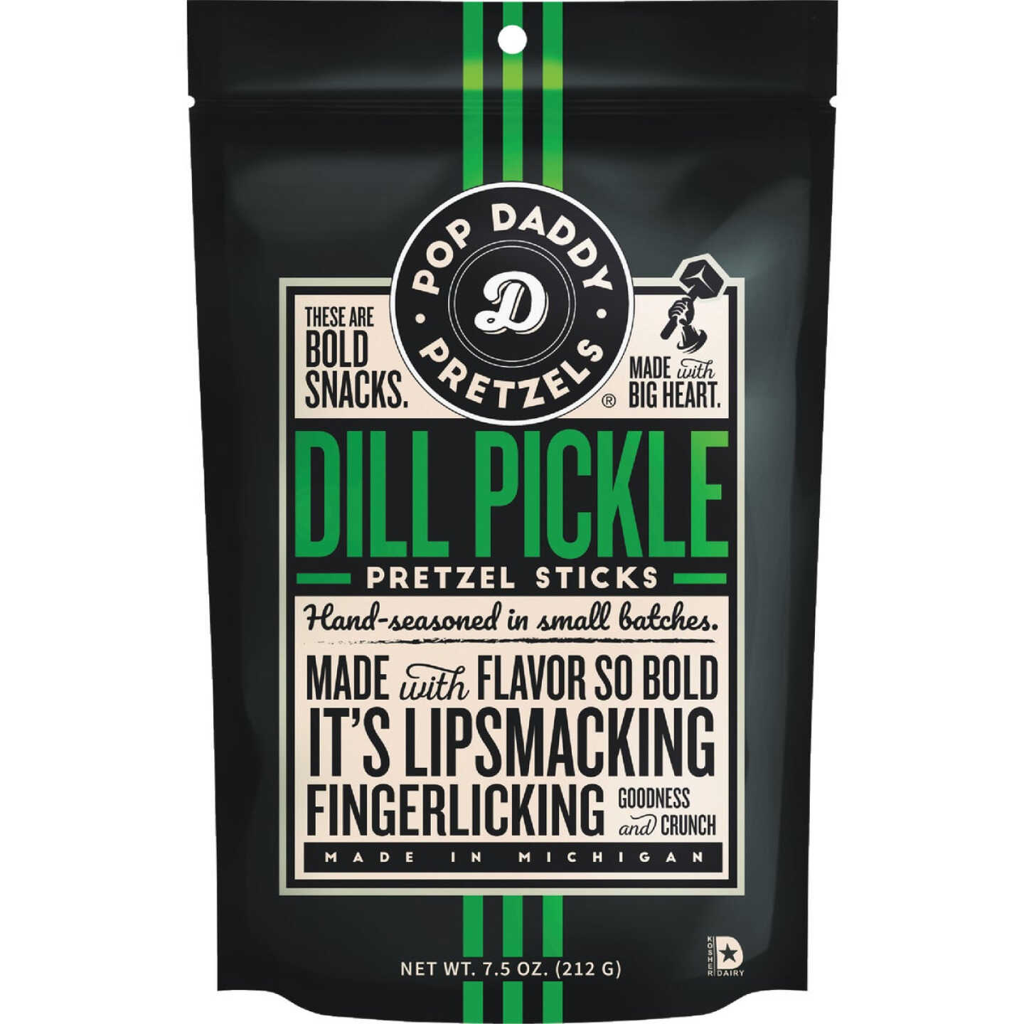Pop Daddy 7.5 Oz. Dill Pickle Pretzel Sticks Image 1