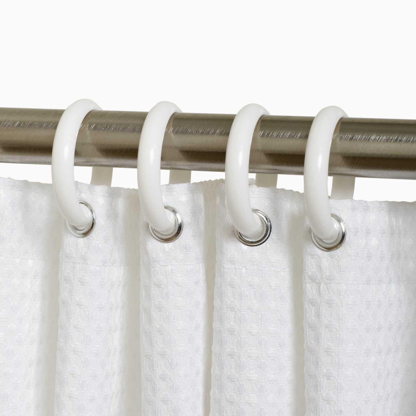 Zenith Zenna Home White Plastic Shower Curtain Ring (12 Count) Image 2