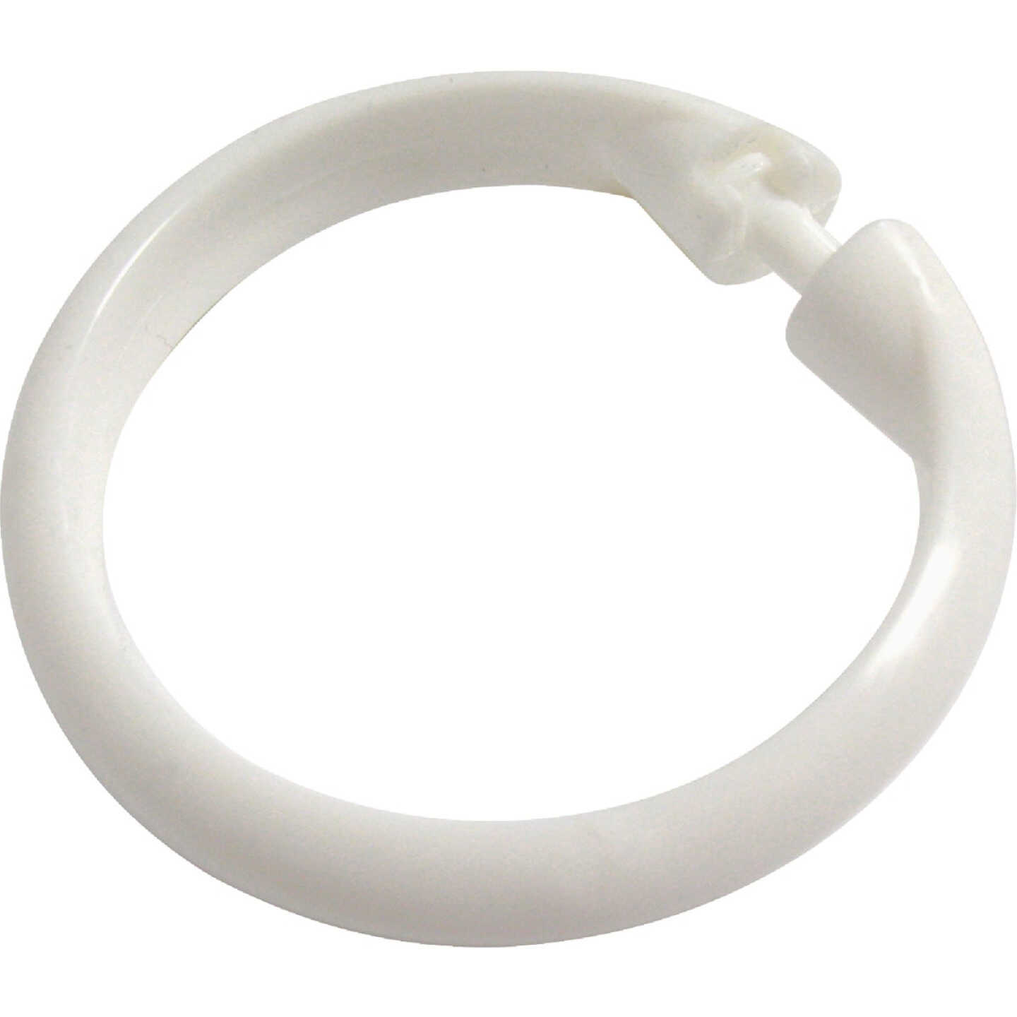 Zenith Zenna Home White Plastic Shower Curtain Ring (12 Count) Image 1