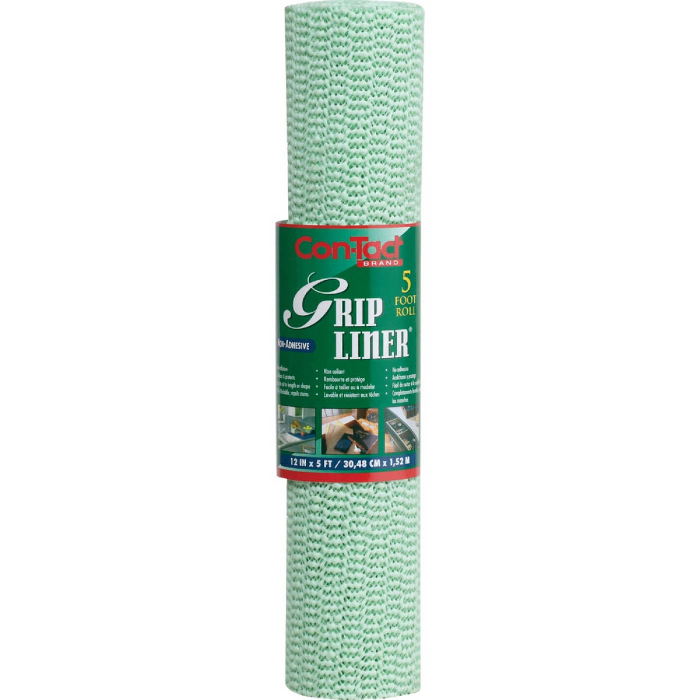 Con-Tact 12 In. x 5 Ft. Sage Beaded Grip Non-Adhesive Shelf Liner Image 2