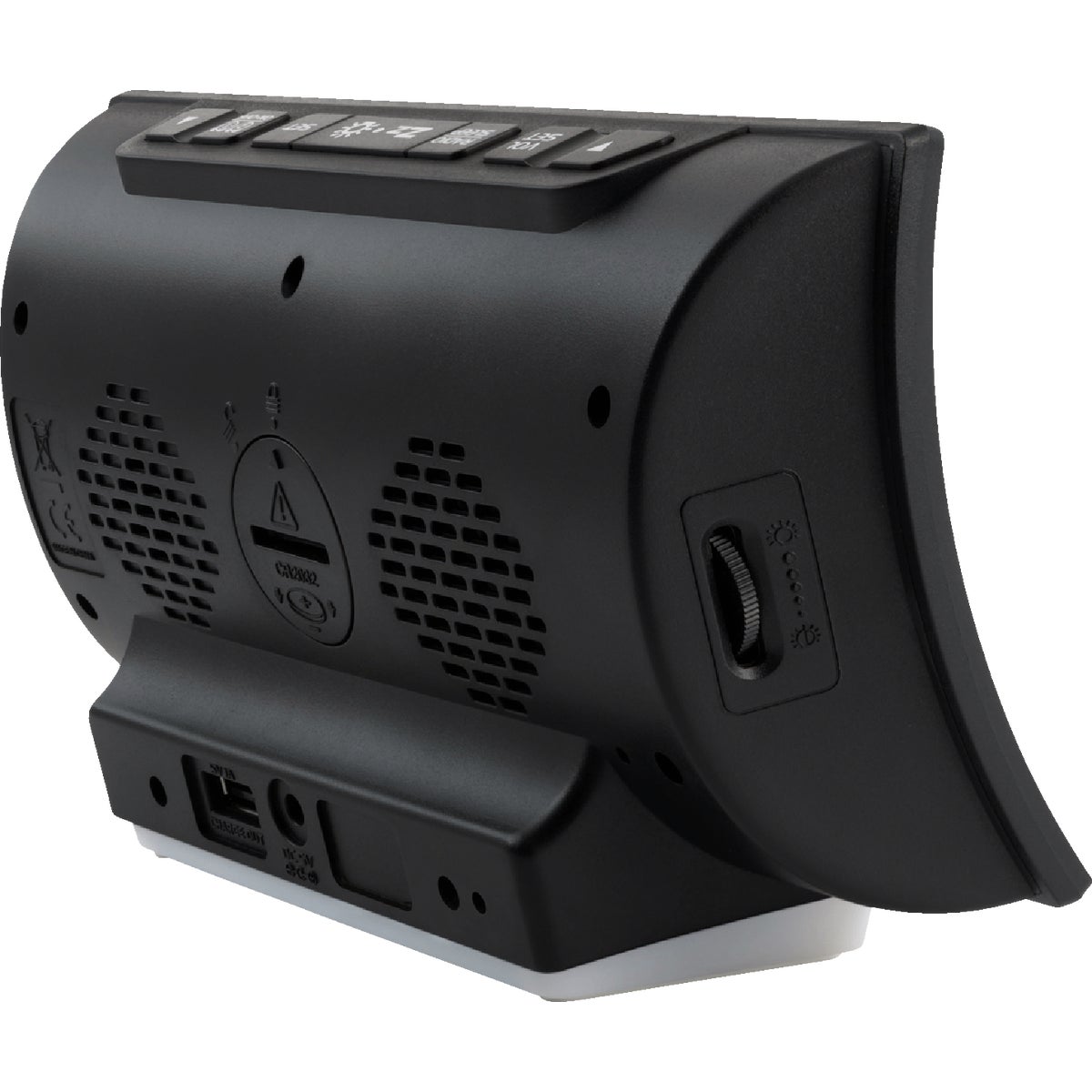 La Crosse Technology Curved LED Alarm Clock with Radio & USB Charging Port Image 5