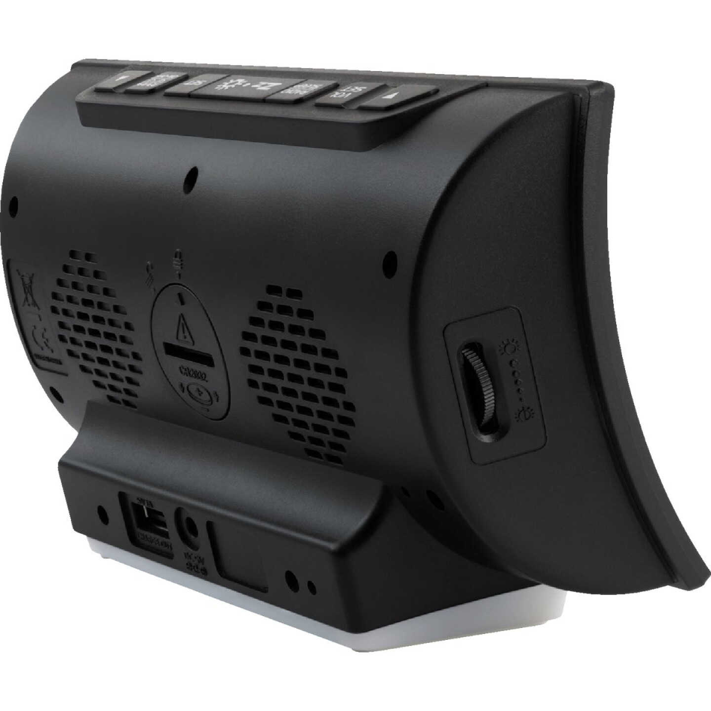 La Crosse Technology Curved LED Alarm Clock with Radio & USB Charging Port Image 5