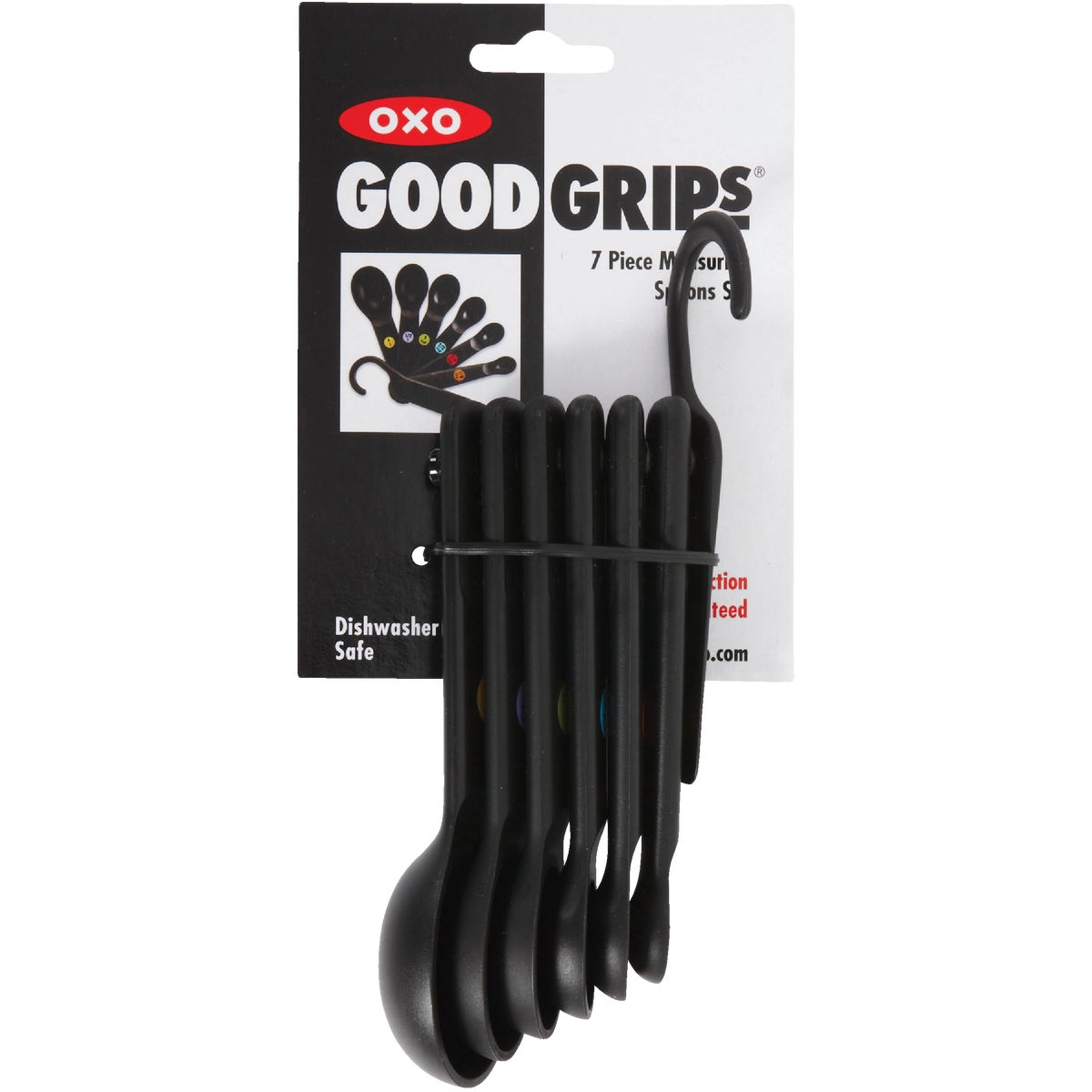 OXO Good Grips International Black Plastic Measuring Spoons (7-Piece) Image 2