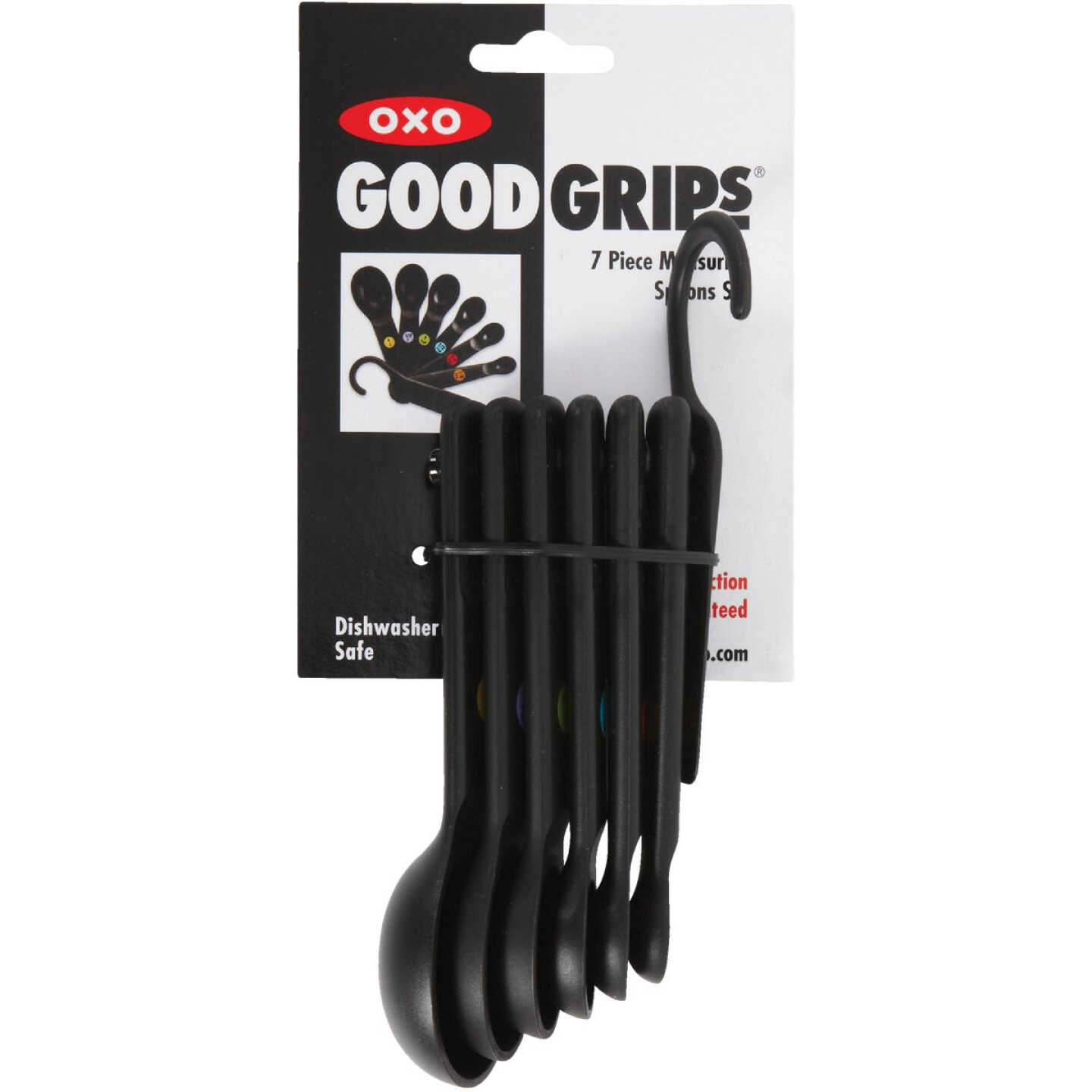OXO Good Grips International Black Plastic Measuring Spoons (7-Piece) Image 2
