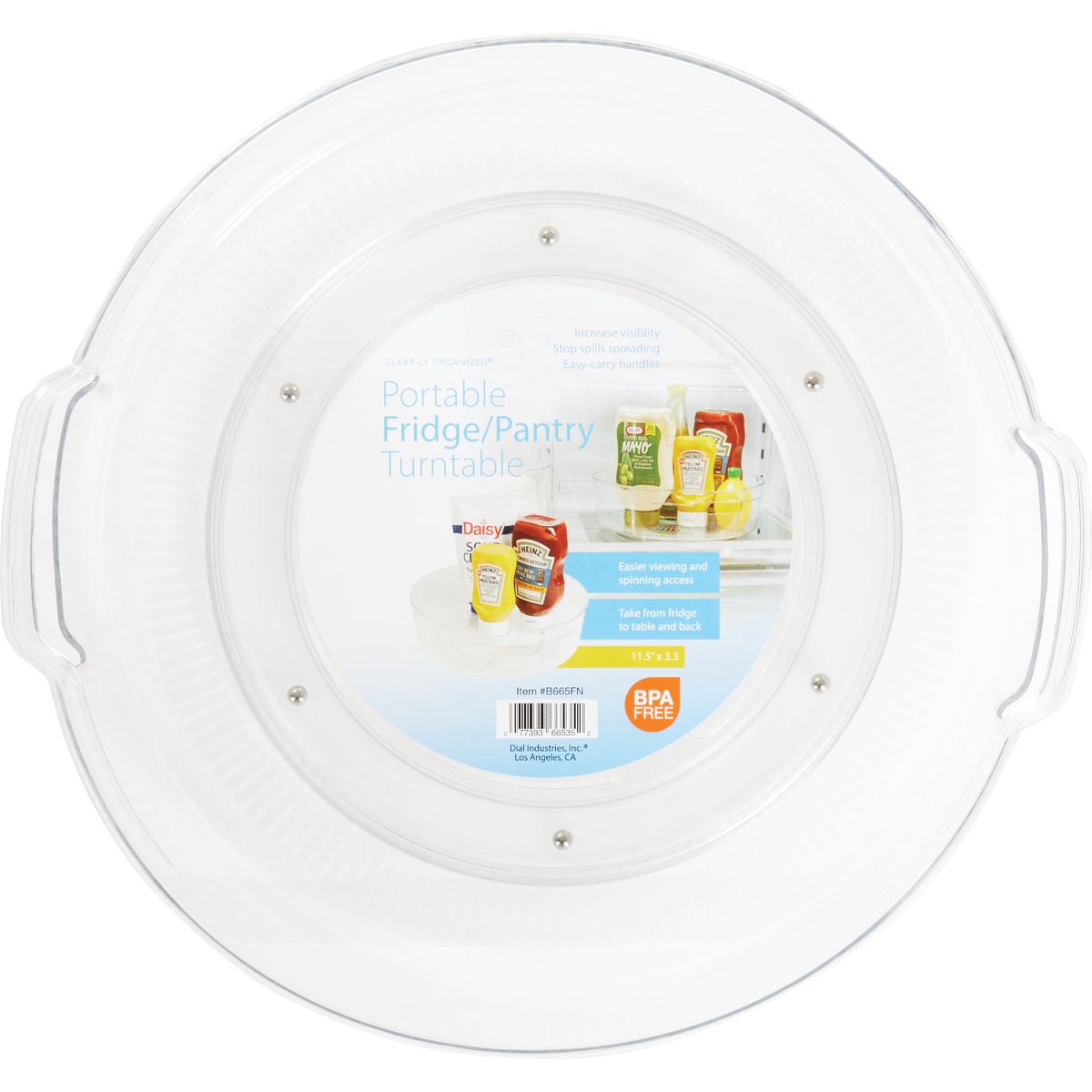 Dial Industries Clear-ly Organized 11.5 In. Dia. Clear Plastic Turntable Image 2