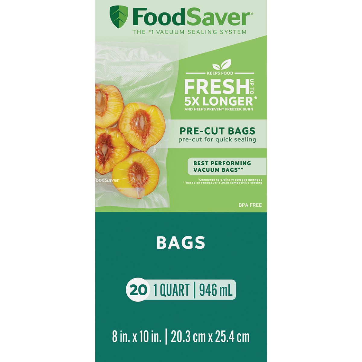 FoodSaver 1 Qt. Pre-Cut Bag (19-Ct.)