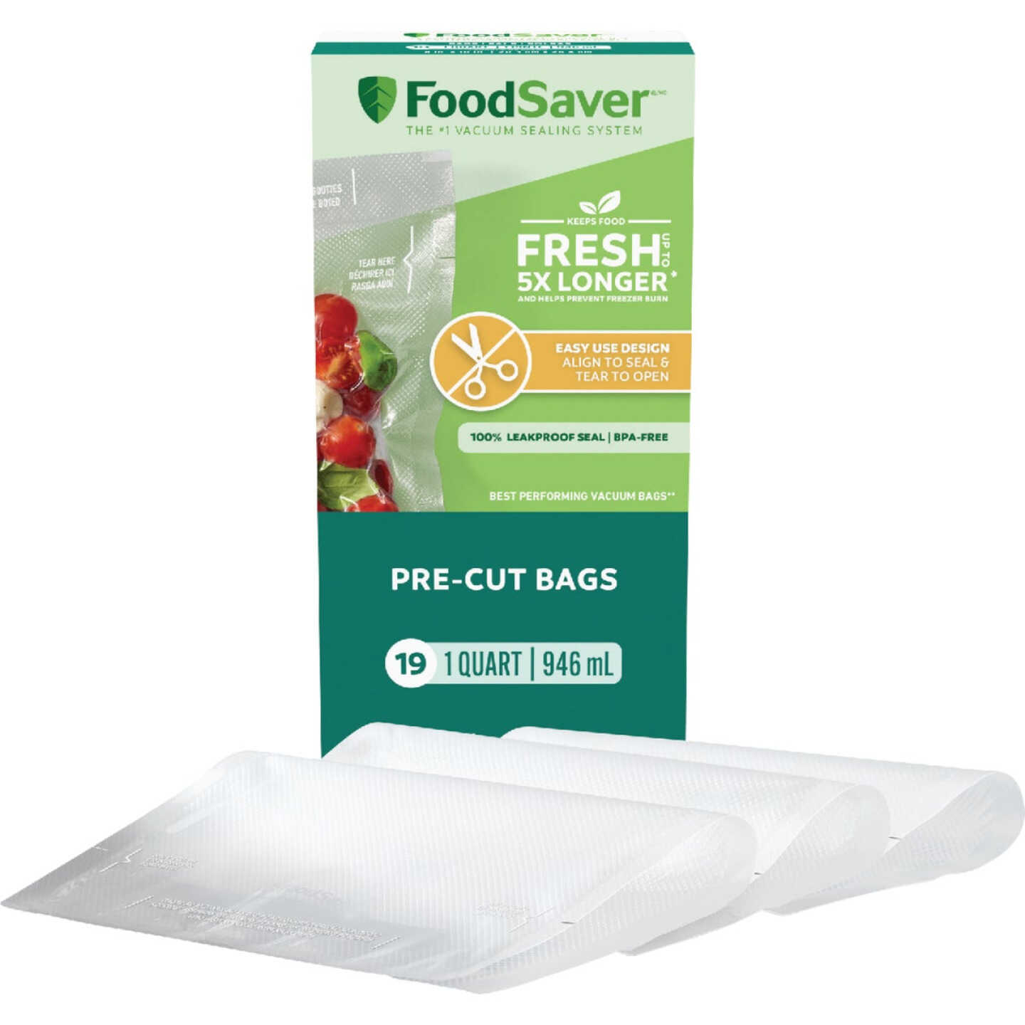 FoodSaver 1 Qt. Pre-Cut Bag (19-Ct.) Image 1