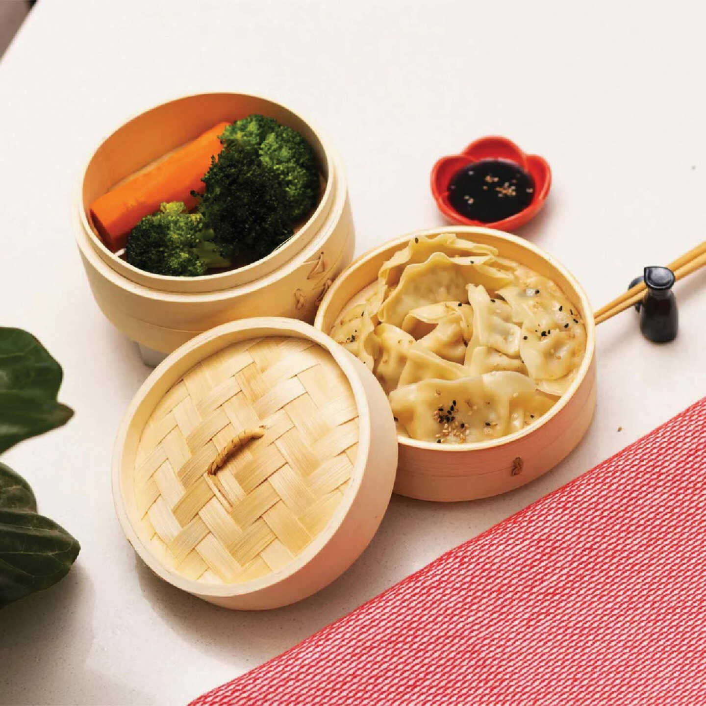 Joyce Chen 2-Tier 6 In. Bamboo Steamer Baskets Image 4
