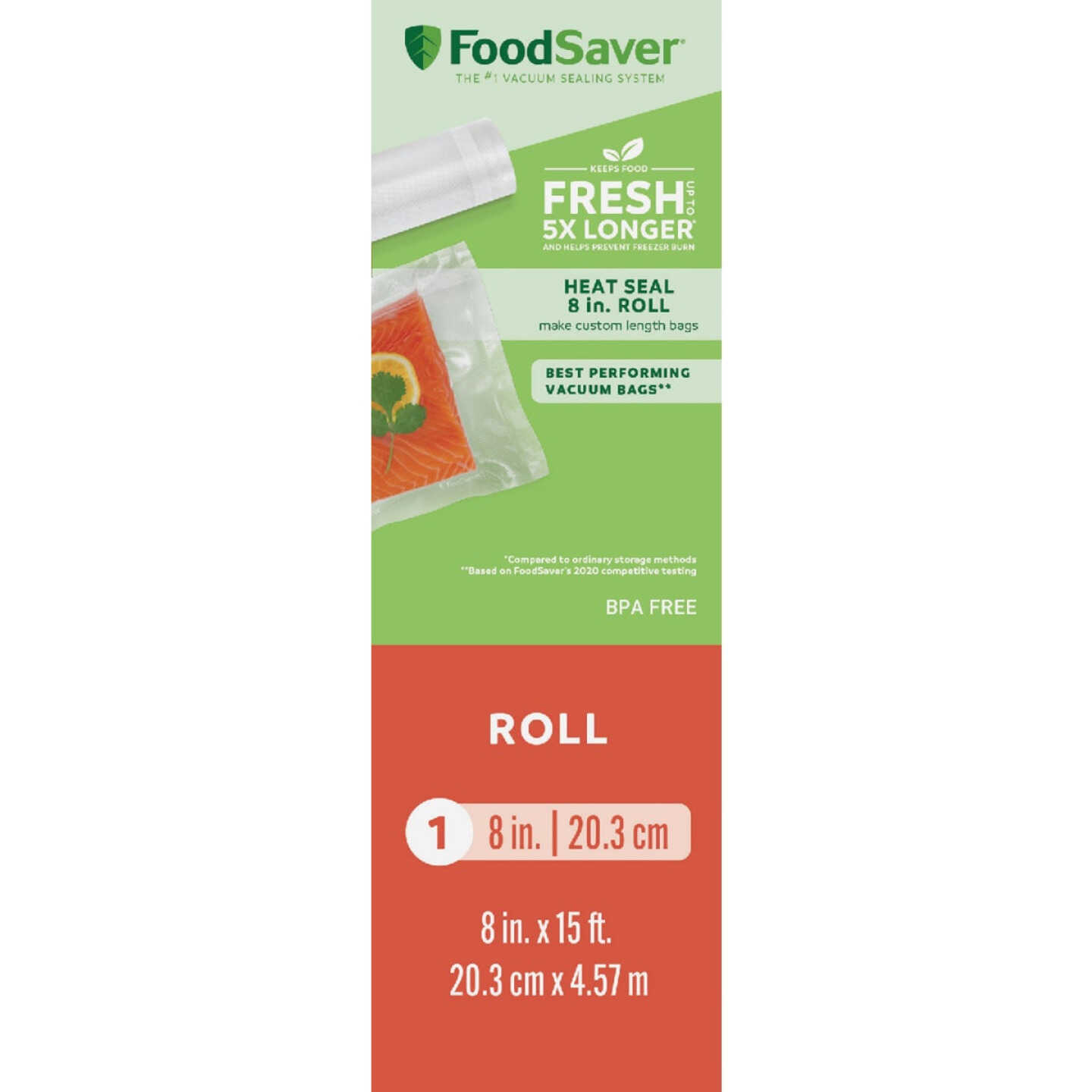 FoodSaver 8 In. x 15 Ft. Roll Freezer Bag Image 1