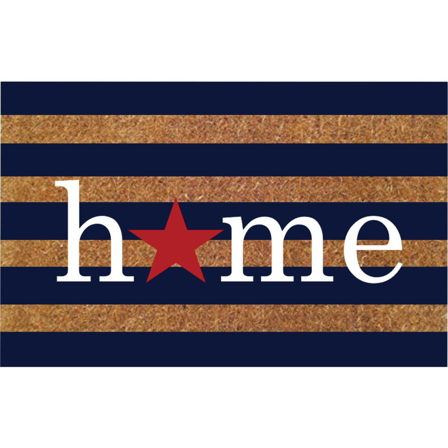 Rockport Premium Americana 18 In. x 30 In. Coir Outdoor Doormat, Home Red Star Image 1