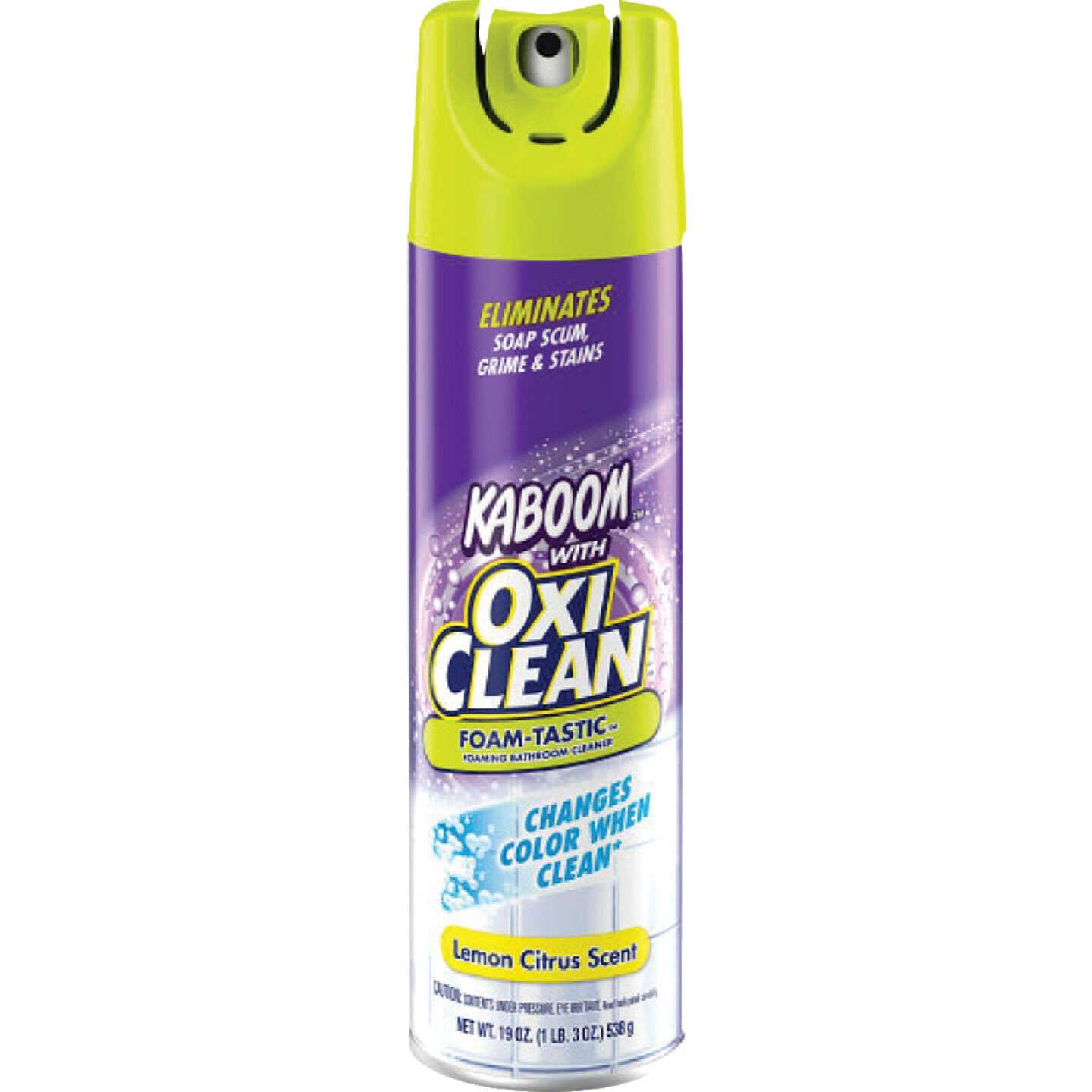 OxiClean 19 Oz. Foam-Tastic Foaming Bathroom Cleaner Spray, Citrus Scent Image 1