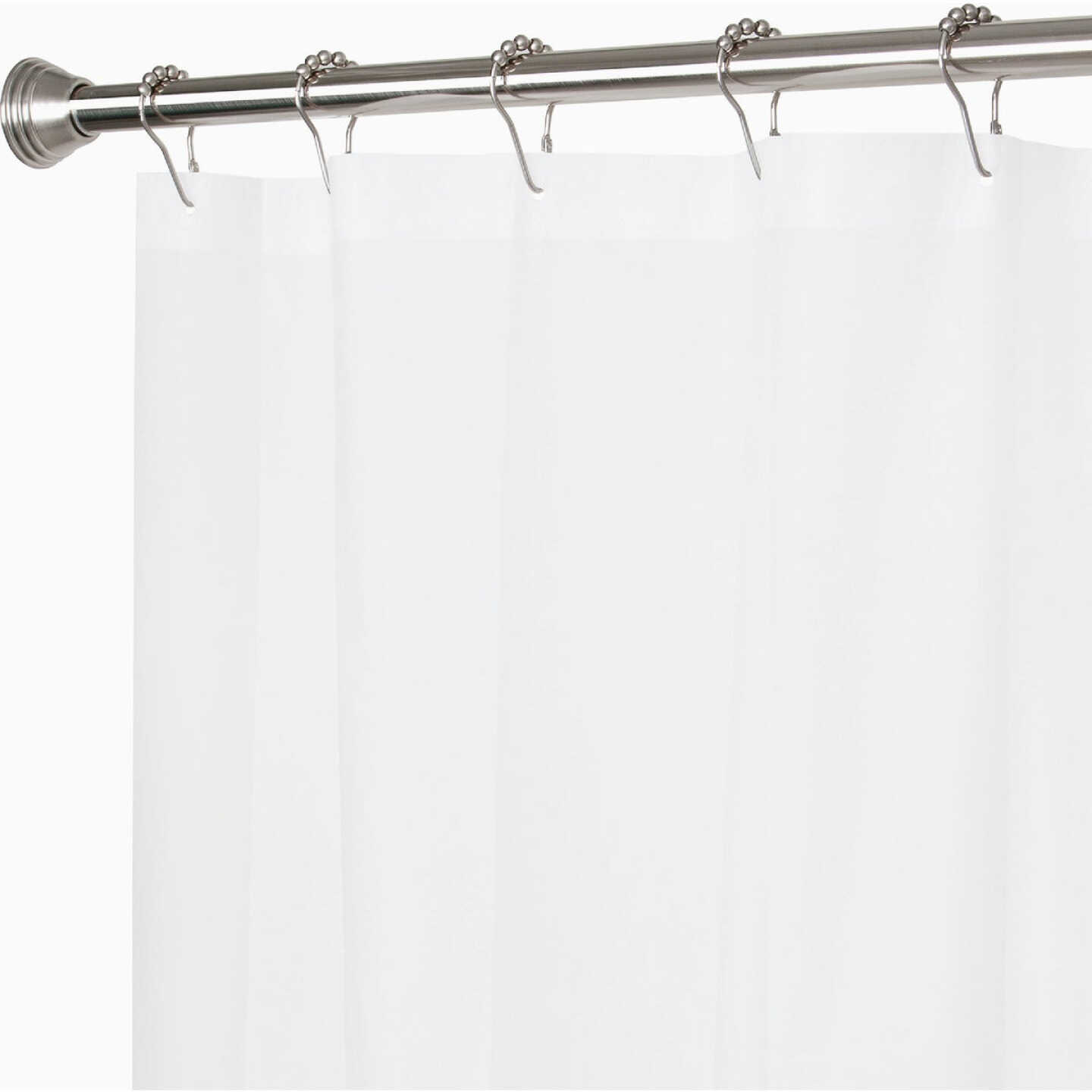Zenith Zenna Home 70 In. x 72 In. White Lightweight PEVA Shower Curtain Liner Image 2