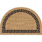 Americo Home Greek Key 24 In. x 36 In. Coir/Vinyl Half Round Door Mat Image 1