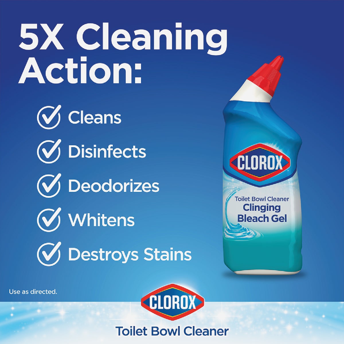 Clorox 24 Oz. Clinging Bleach Gel Toilet Bowl Cleaner Image 3