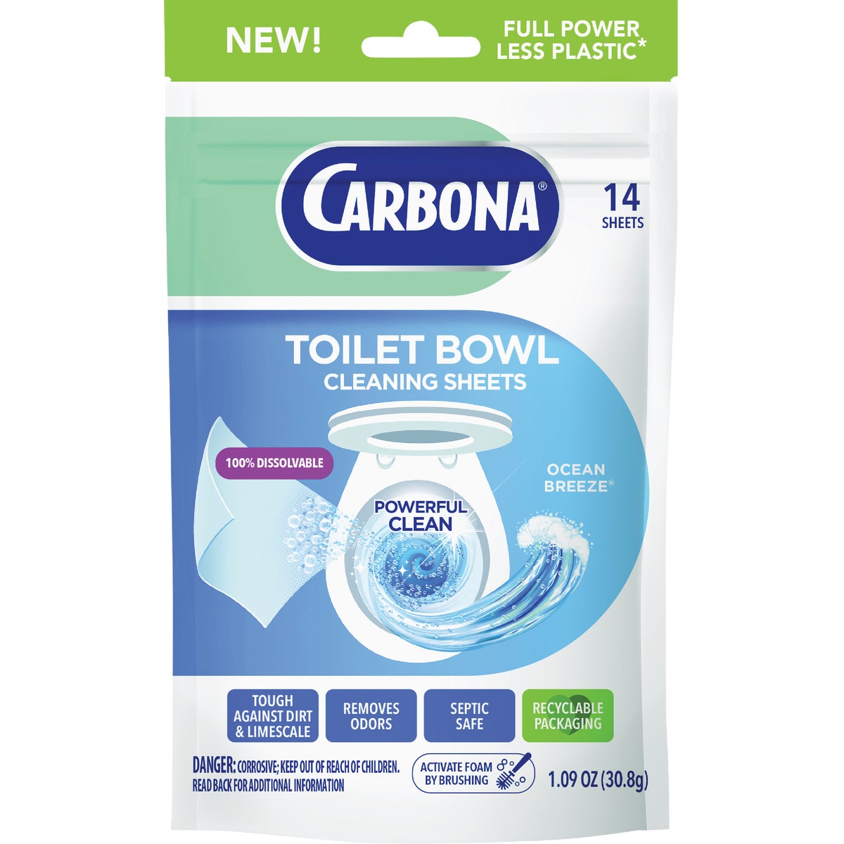 Carbona Ocean Breeze Scented Toilet Bowl Cleaning Sheet (14-Pk.)