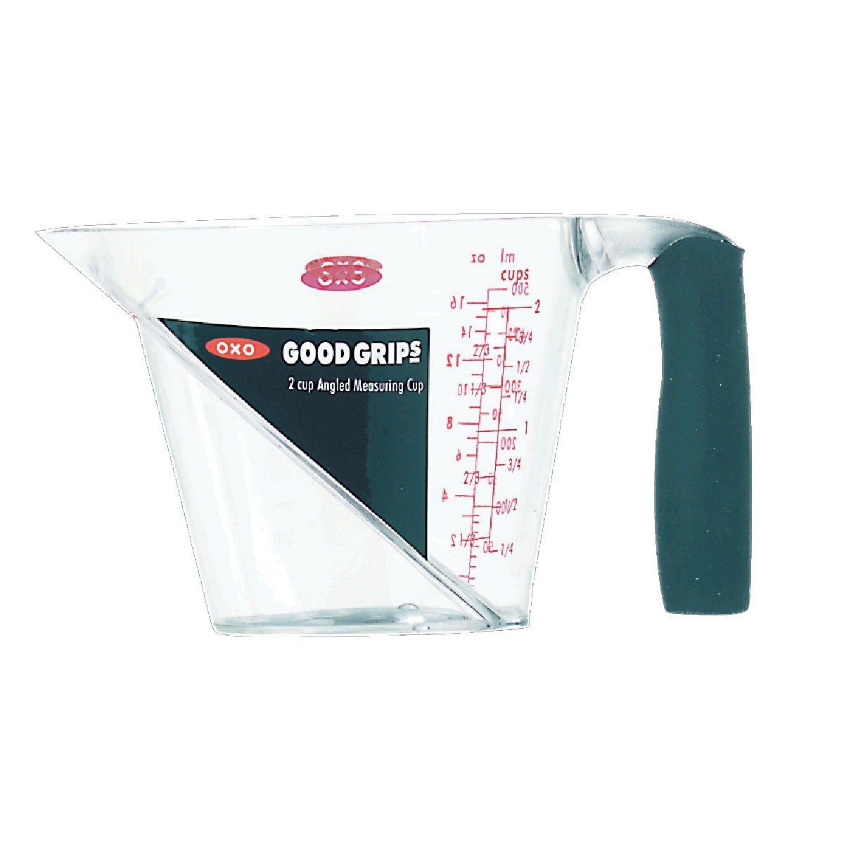 OXO Good Grips 2 Cup Clear Plastic Angled Measuring Cup Image 1