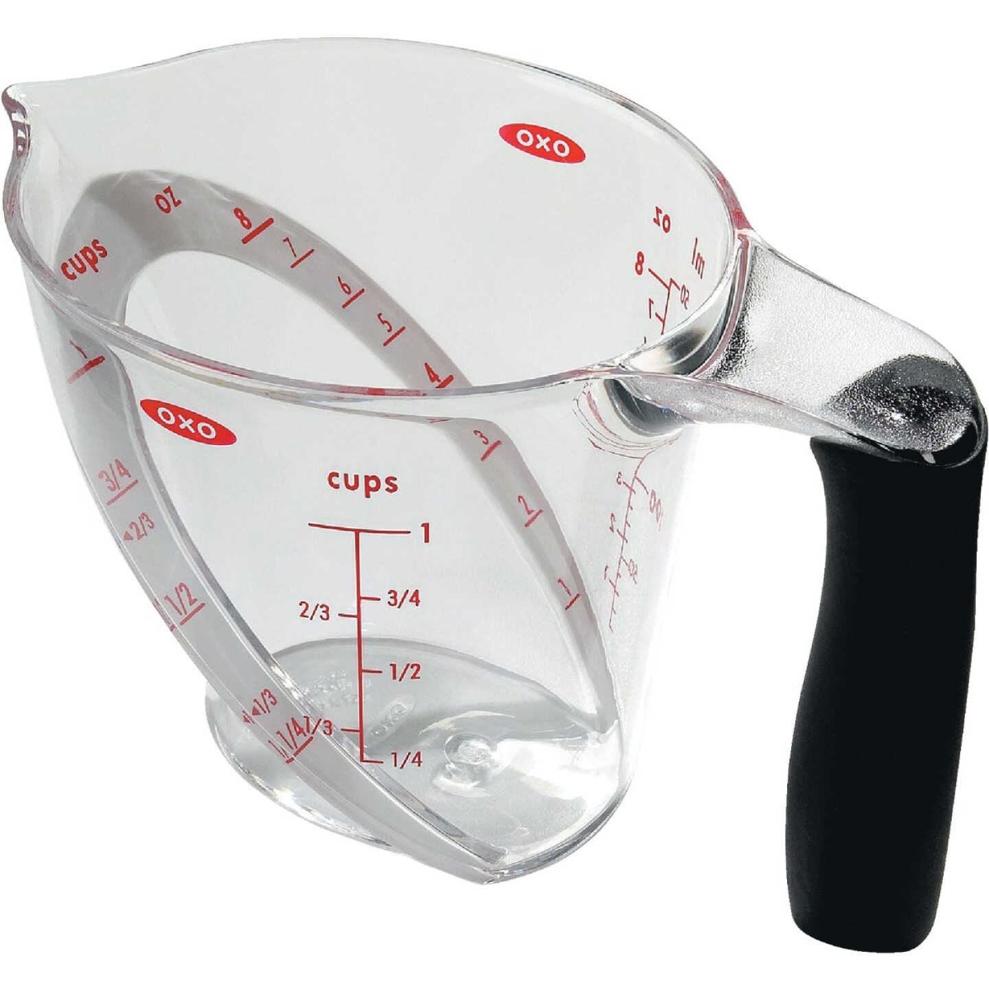 OXO Good Grips 1 Cup Clear Plastic Angled Measuring Cup Image 1