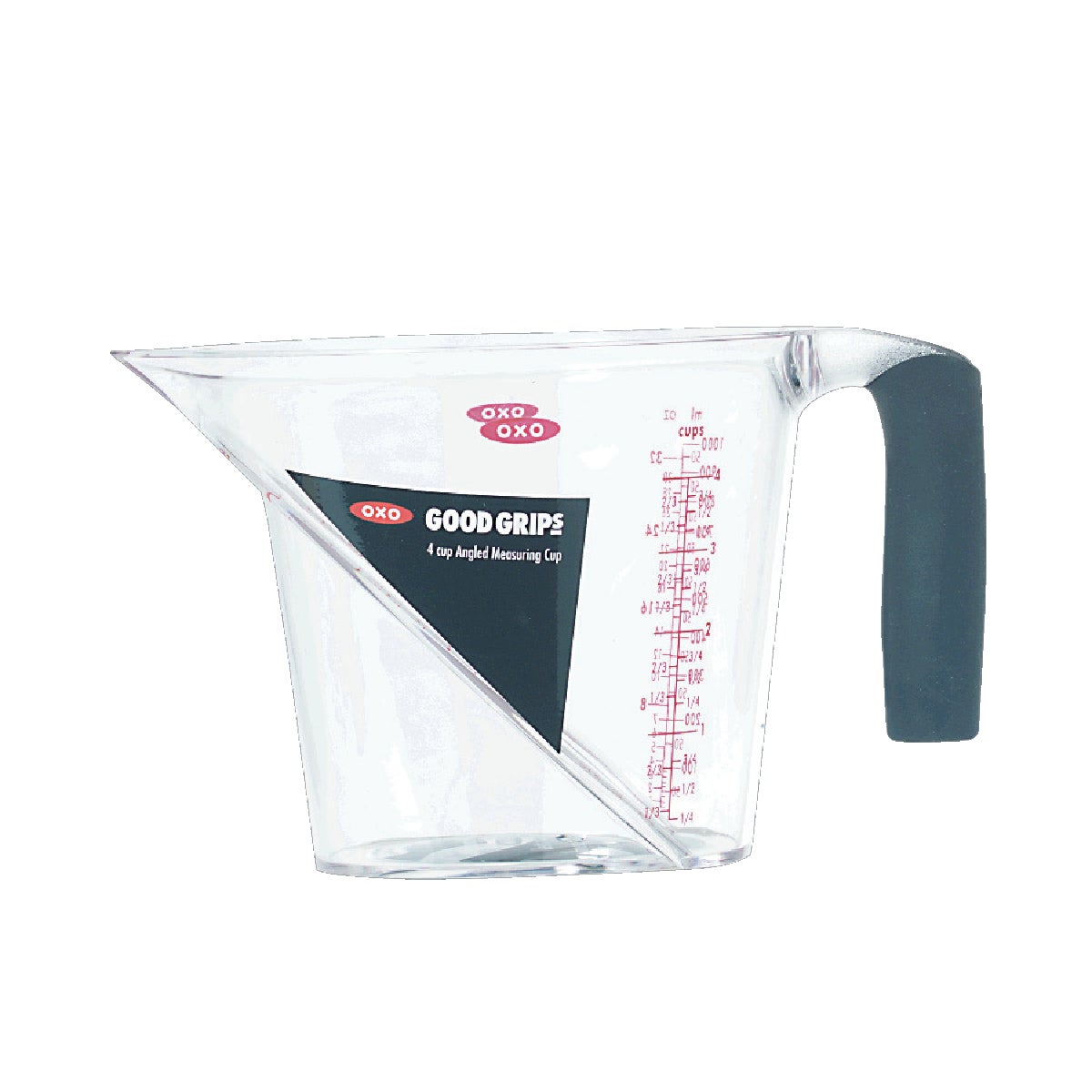 OXO Good Grips 4 Cup Clear Plastic Angled Measuring Cup Image 1
