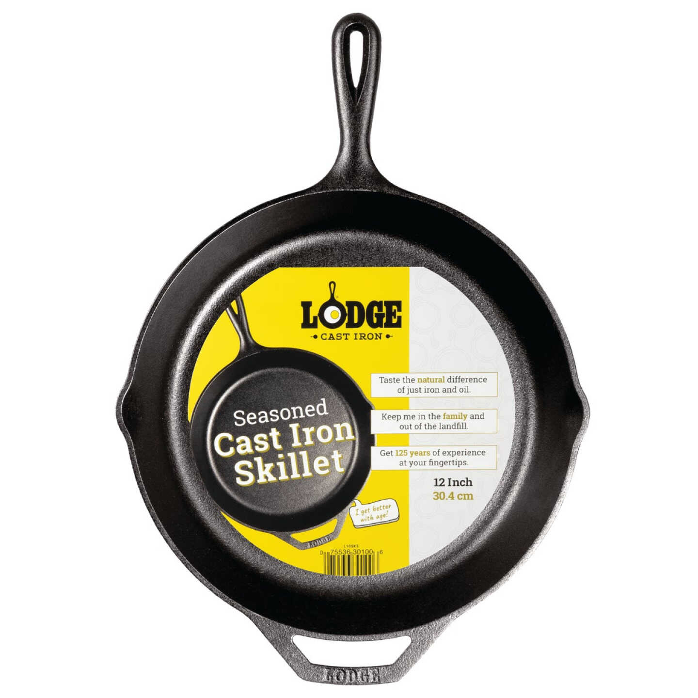 Lodge 12 In. Cast Iron Skillet with Assist Handle Image 2