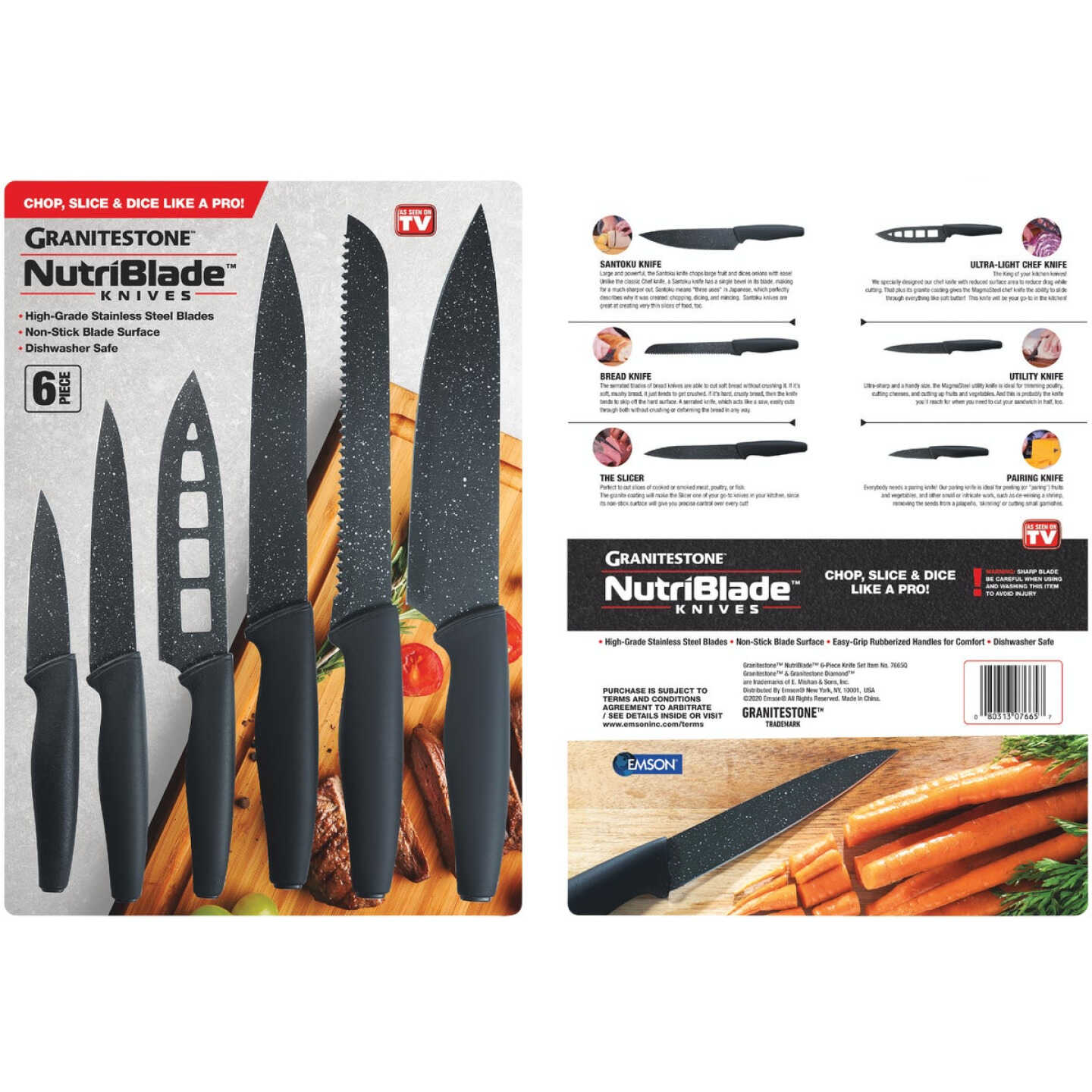 GraniteStone NutriBlade Knife Set (6-Piece) Image 1