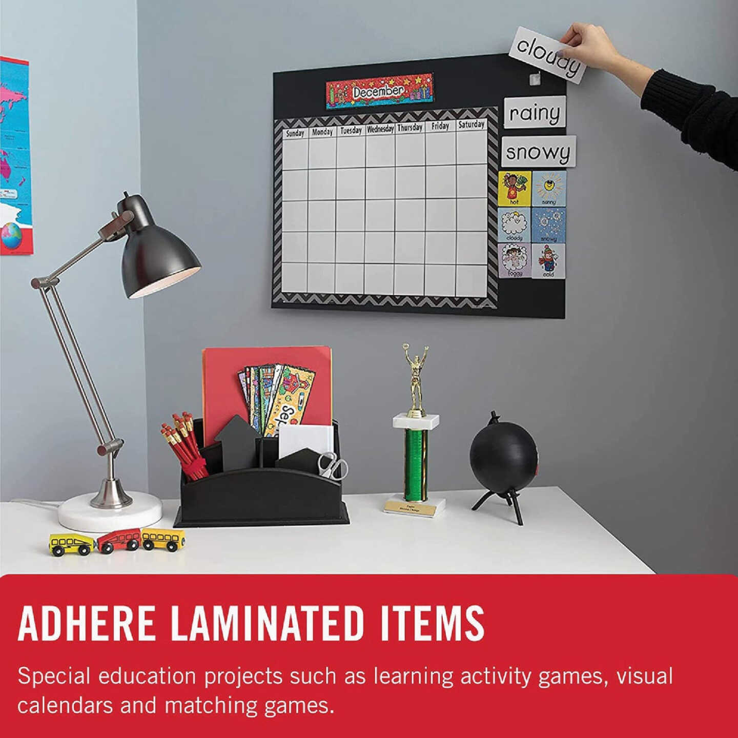 VELCRO Brand 3/4 In. x 3-1/2 In. White Sticky Back Hook & Loop Strips (4 Ct.) Image 2