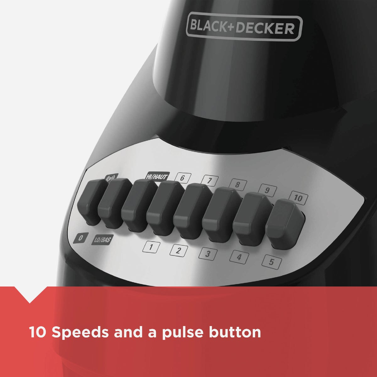 Black & Decker 10-Speed Blender with 5-Cup Glass Jar Image 4