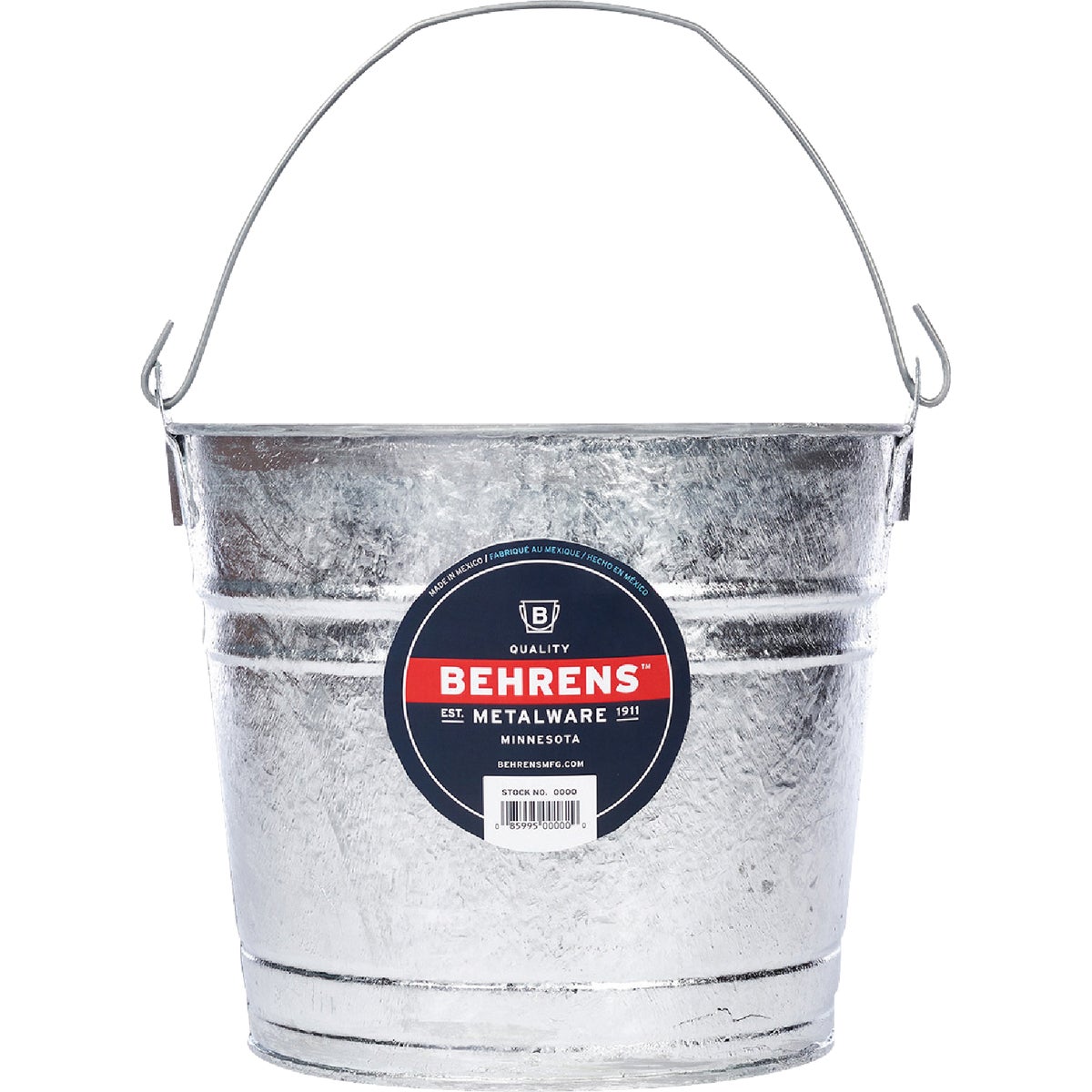 Behrens 10 Qt. Hot-Dipped Steel Pail Image 1