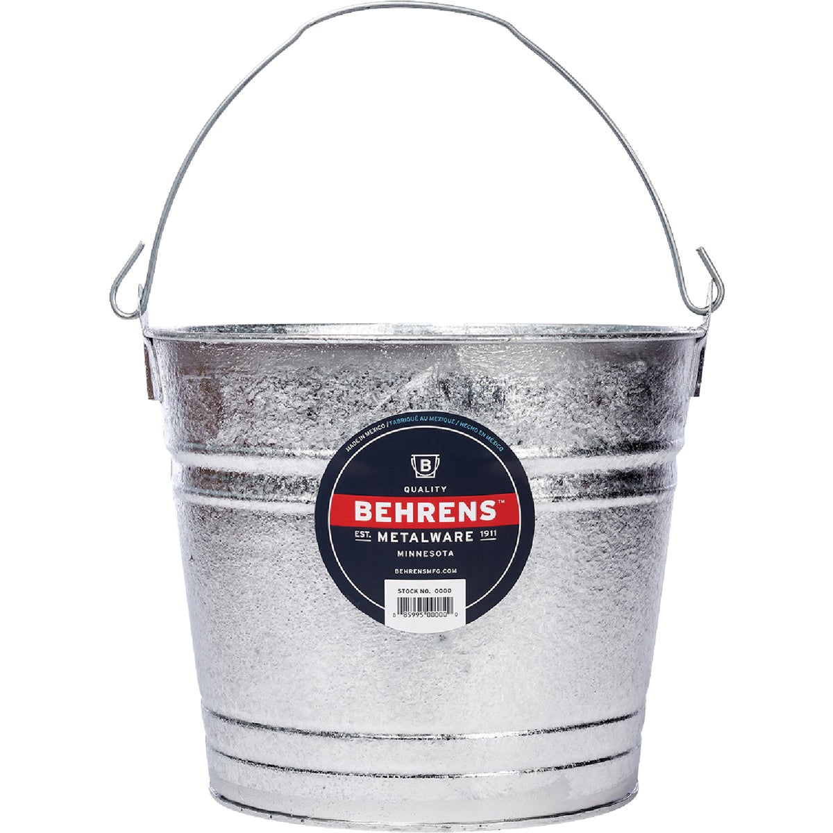 Behrens 12 Qt. Hot-Dipped Steel Pail Image 1