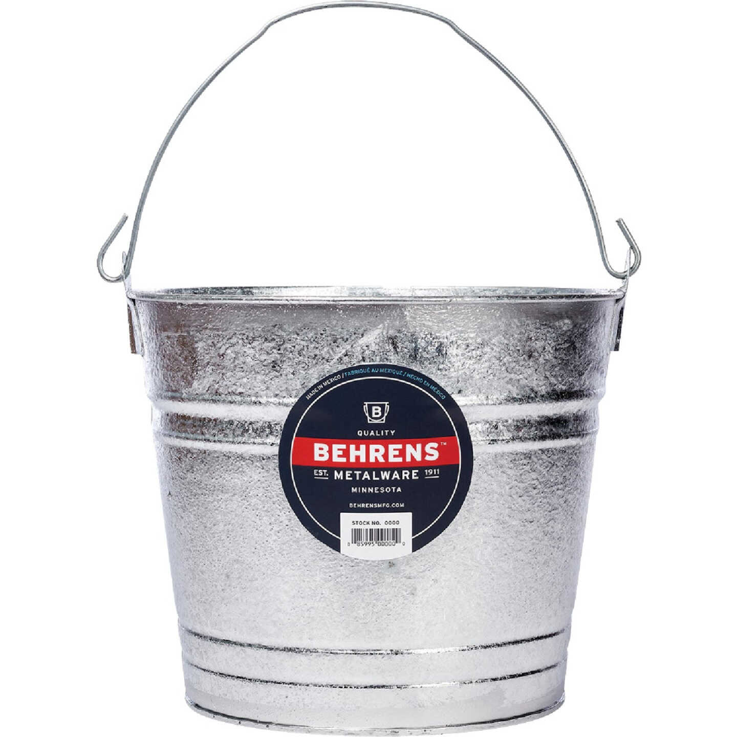 Behrens 12 Qt. Hot-Dipped Steel Pail Image 1